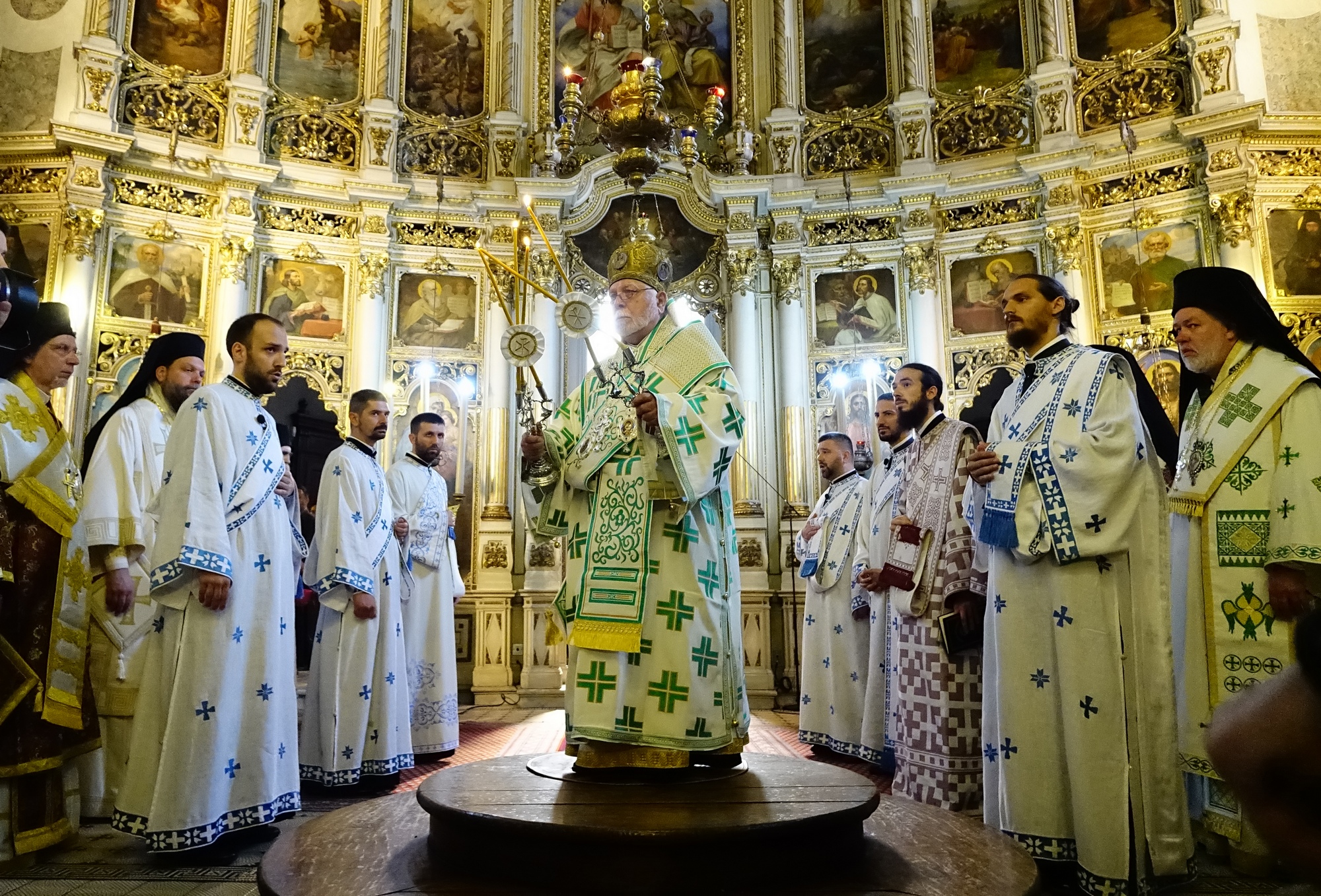 Divine Liturgy in St. George Orthodox church in Novi Sad