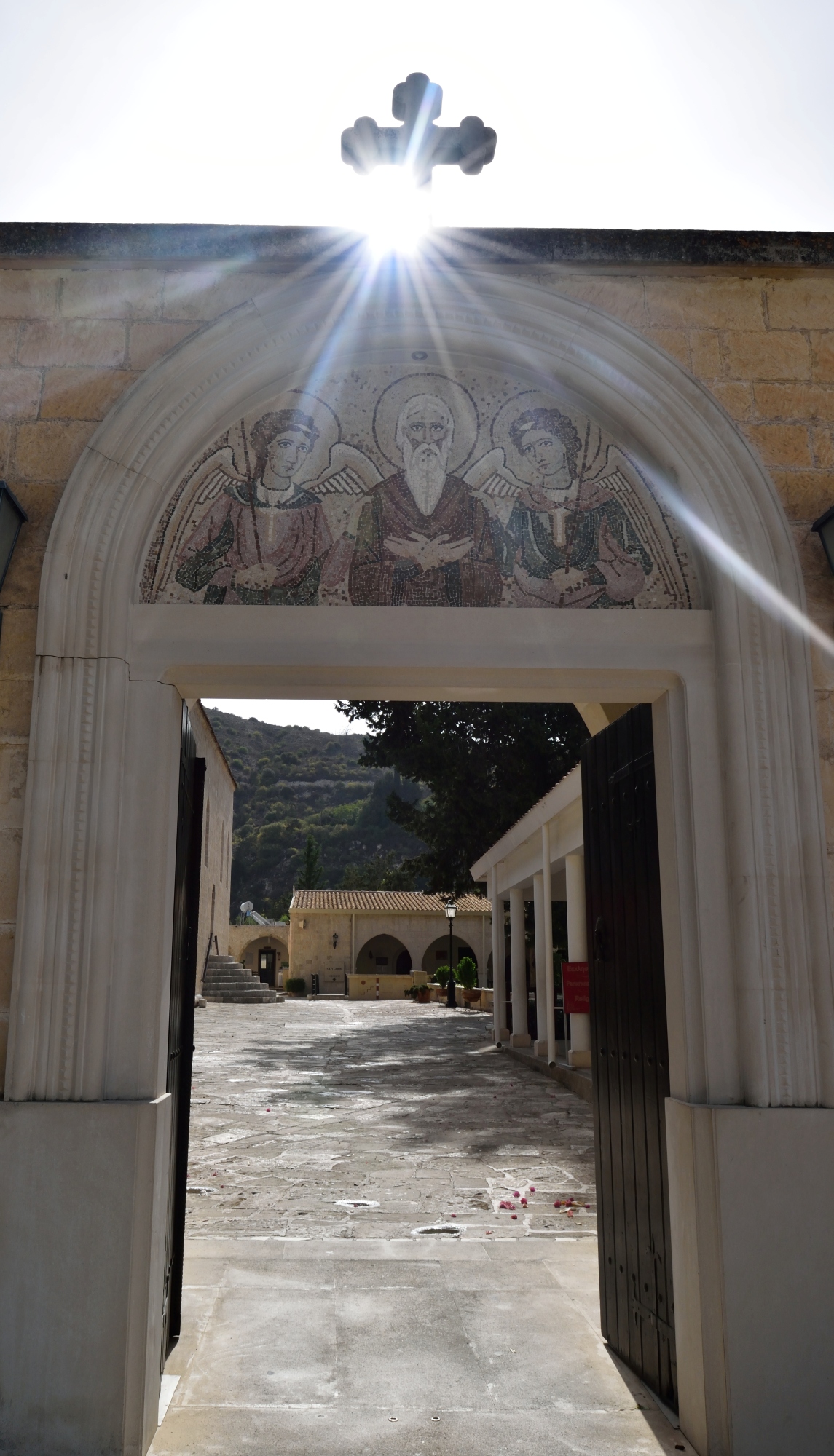 The gate of Ayios Neophytos Monastery