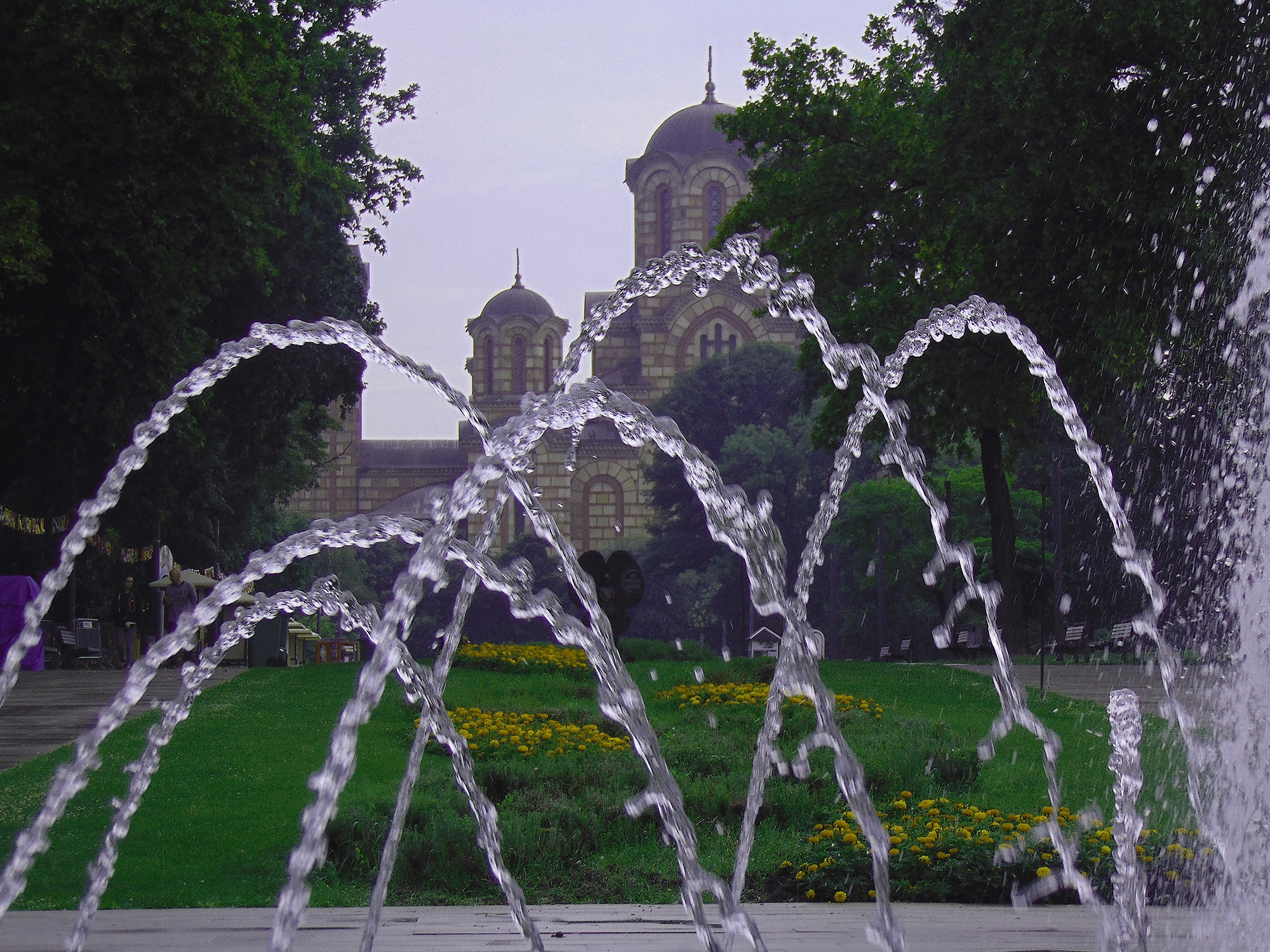 Church of the Holy Apostle and the gospel of Mark in the Tasmajdan park
