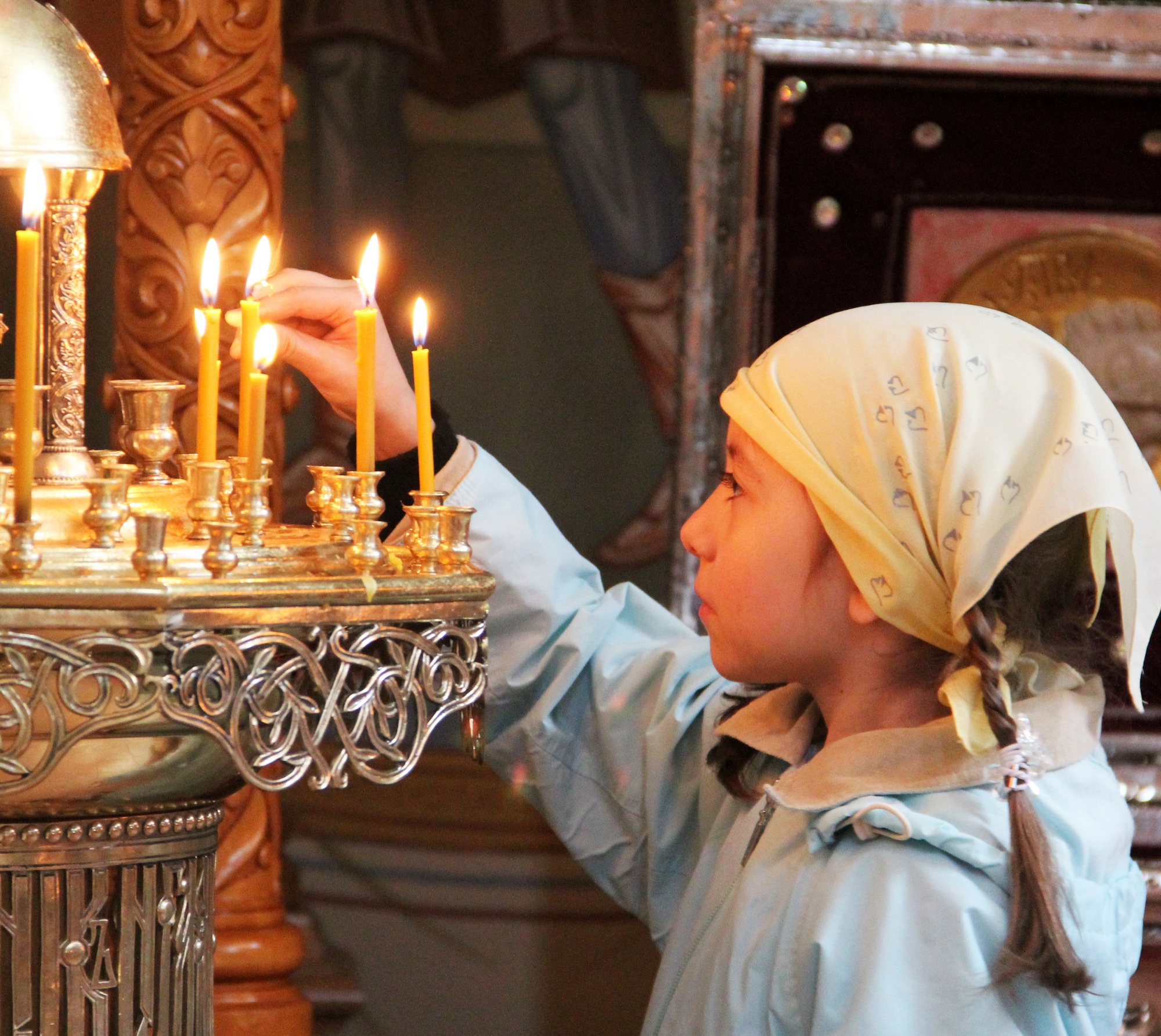 Children in a church...