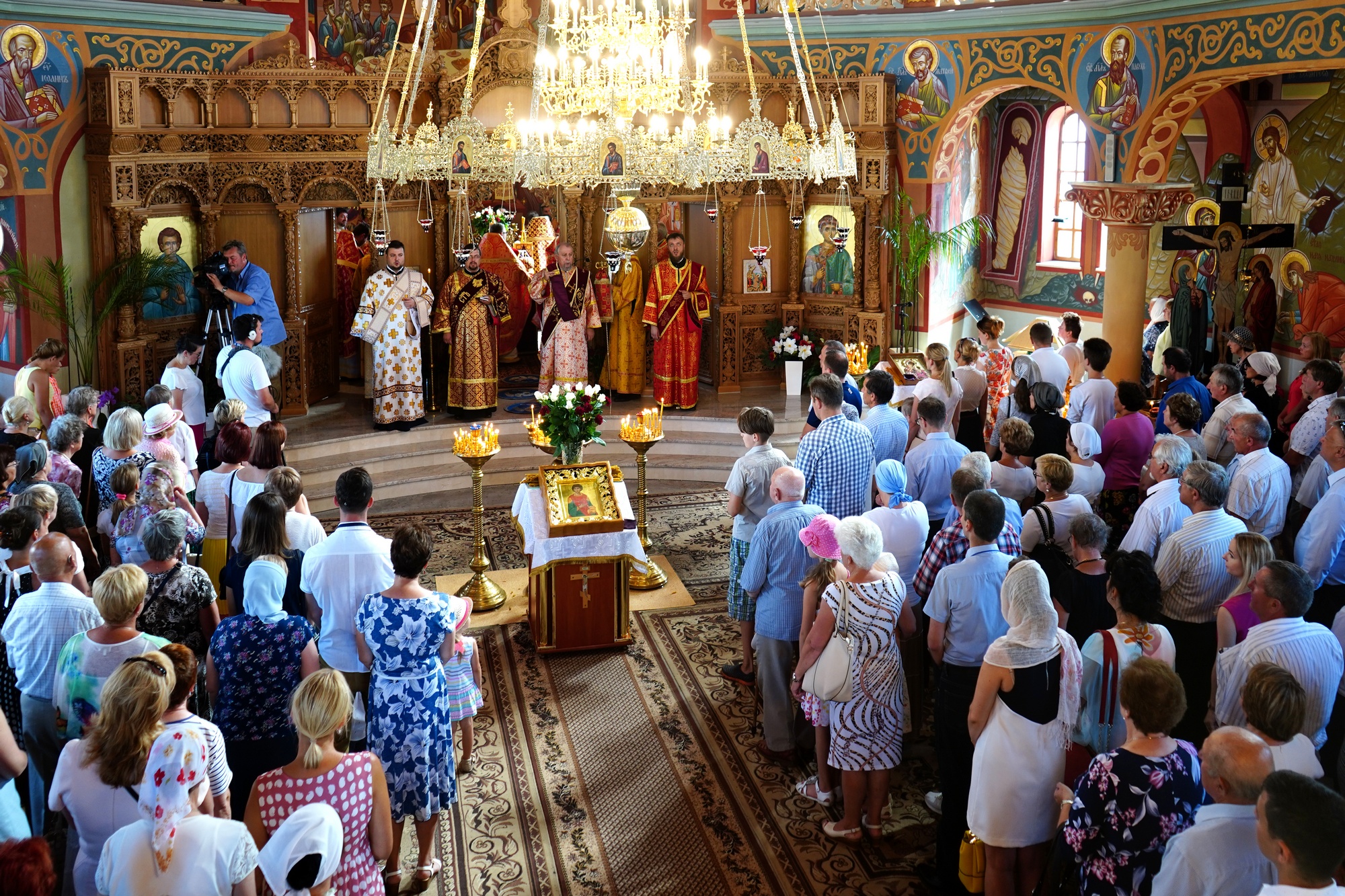 The feast of St. Panteleimon in St. Panteleimon Orthodox church in Białystok