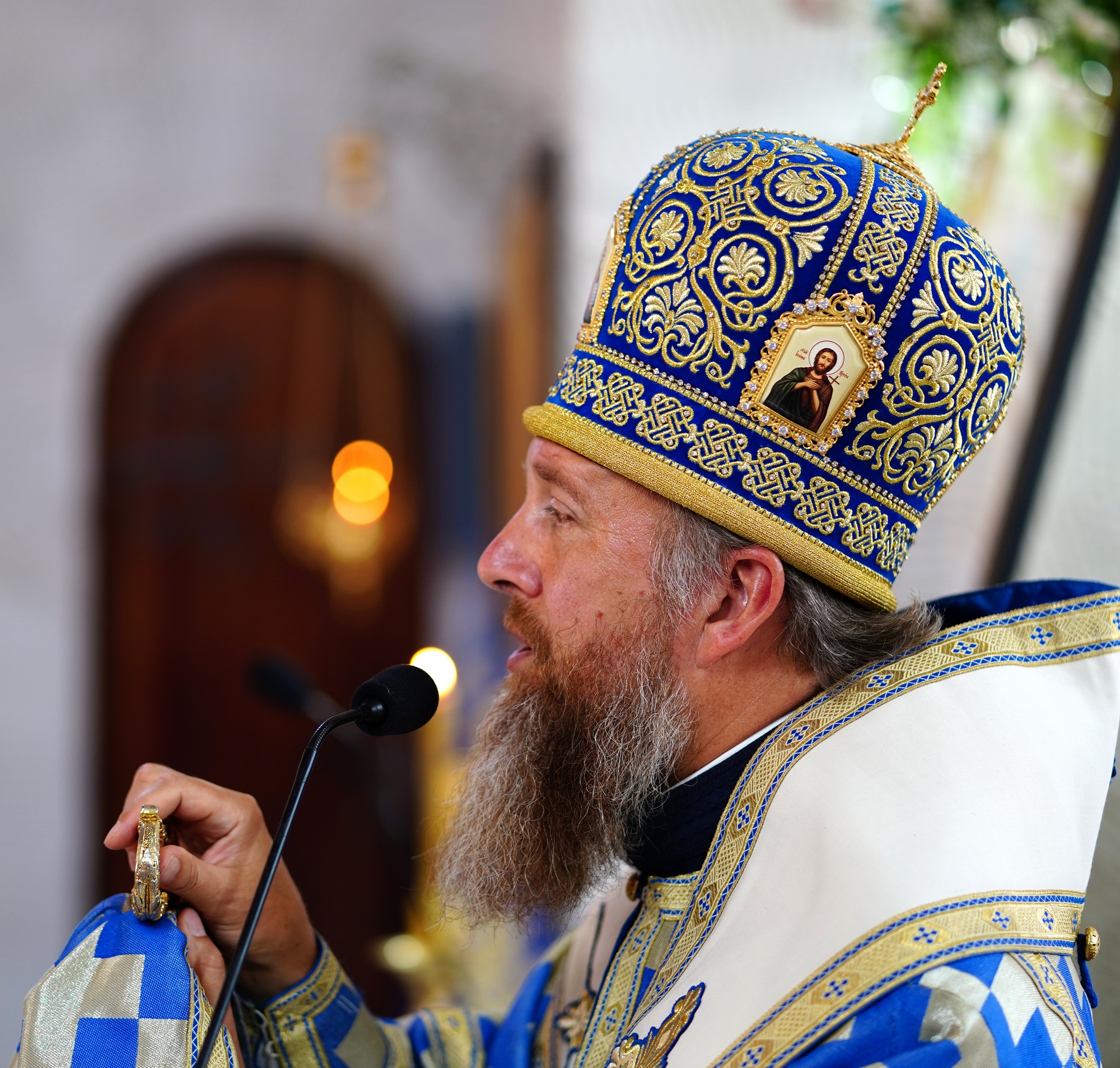 Archbishop Gregory preaching...