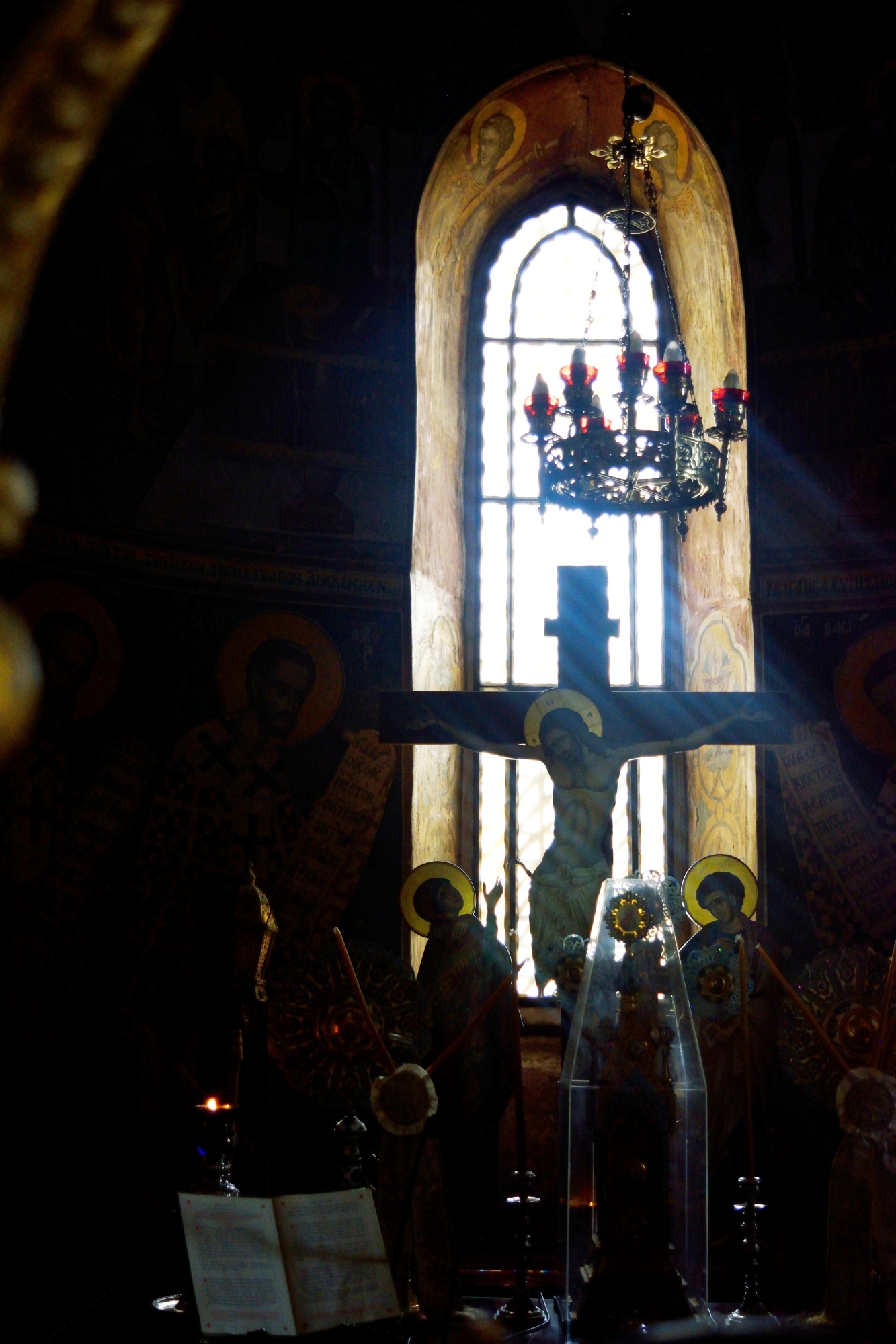 Behind iconostasis - Agiou Neofiti monastery