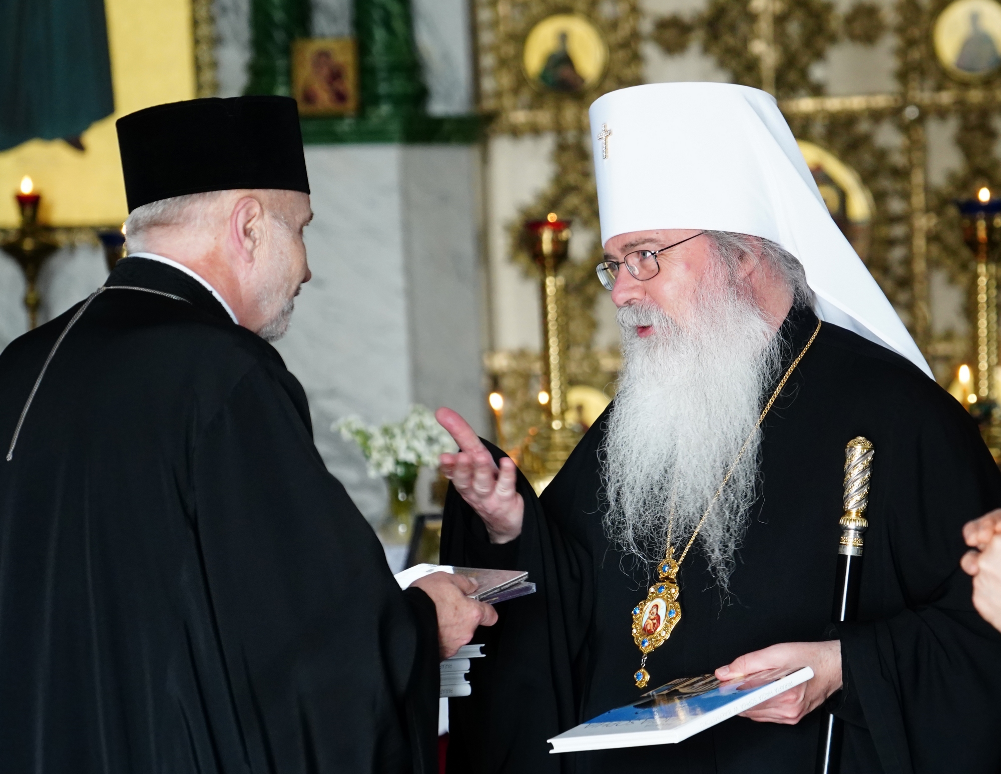 Metropolitan Tikhon and Fr. Anatol Konach in Hagia Sophia Orthodox church in Białystok
