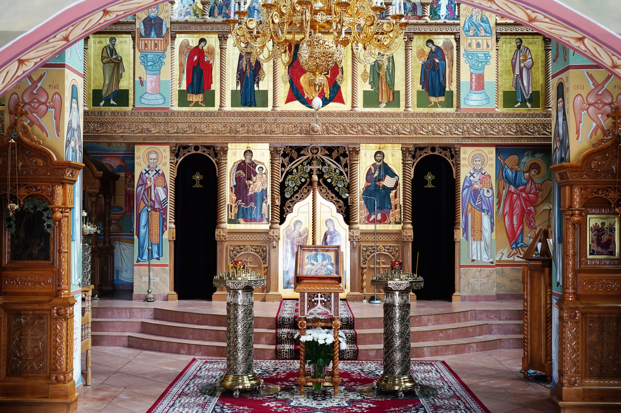 Interior of St. Gabriel Orthodox church in Zwierki