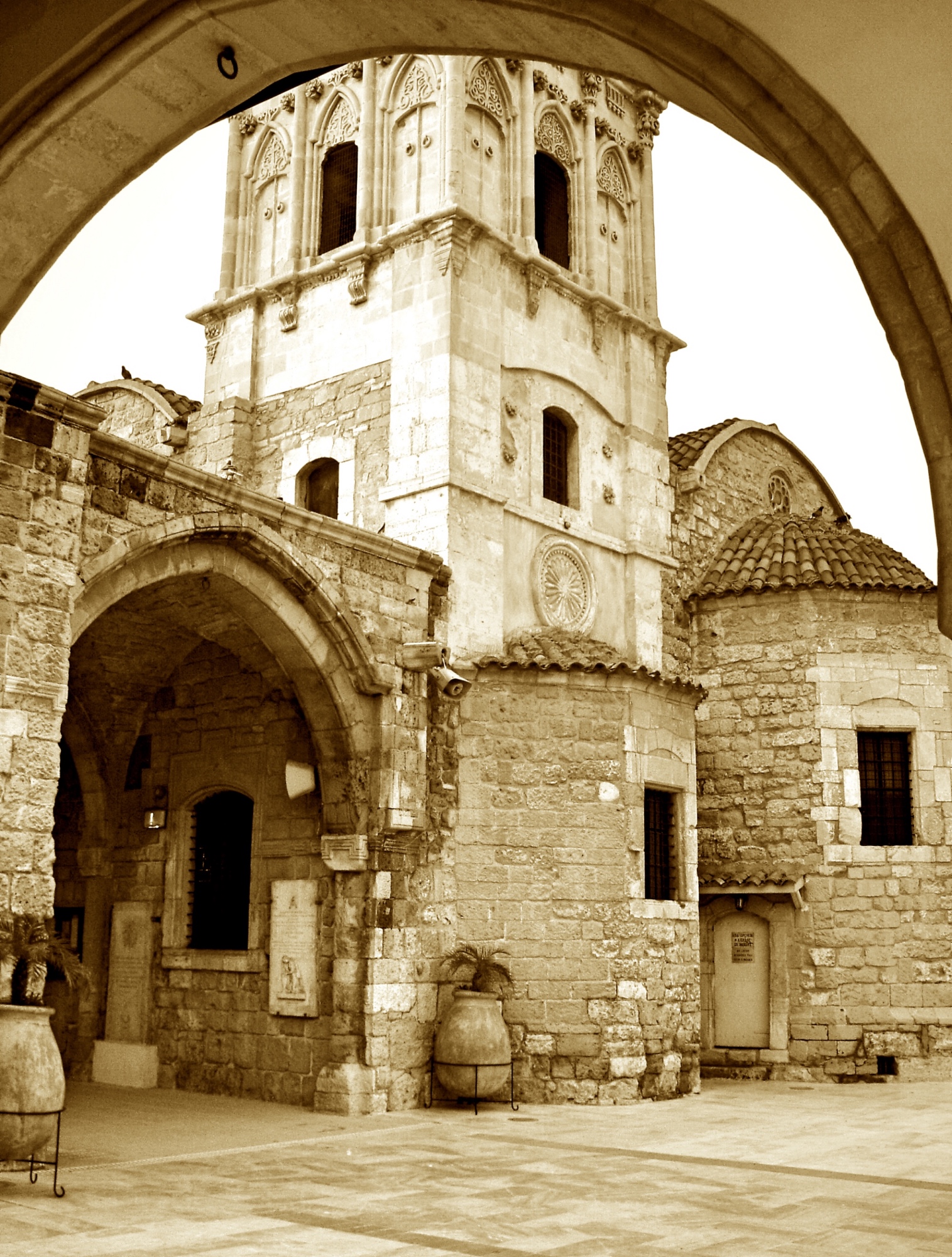 The brilliant exterior architecture of St. Lazarus church, the patron Saint of Larnaca.