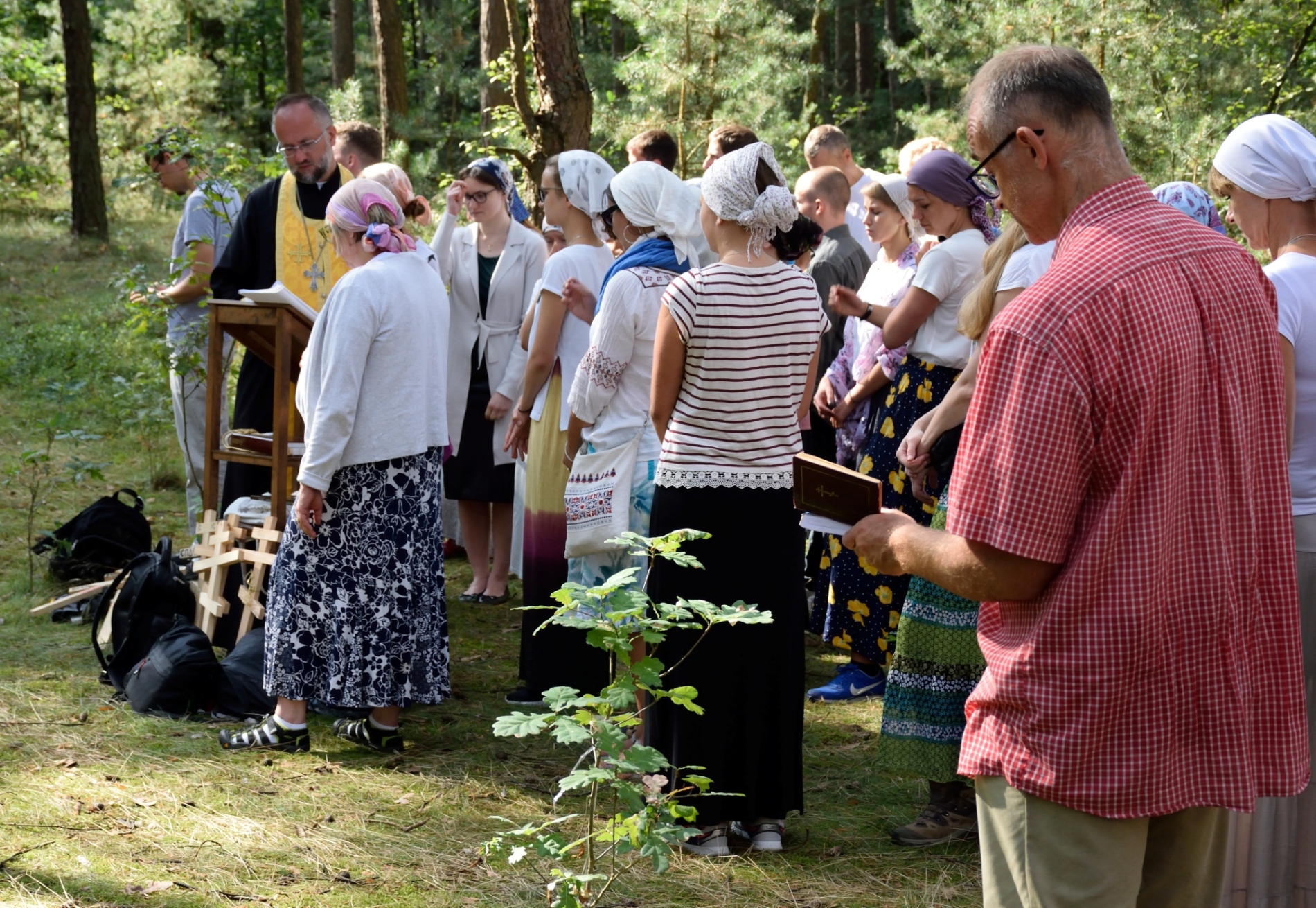 Chór na leśnej Liturgii