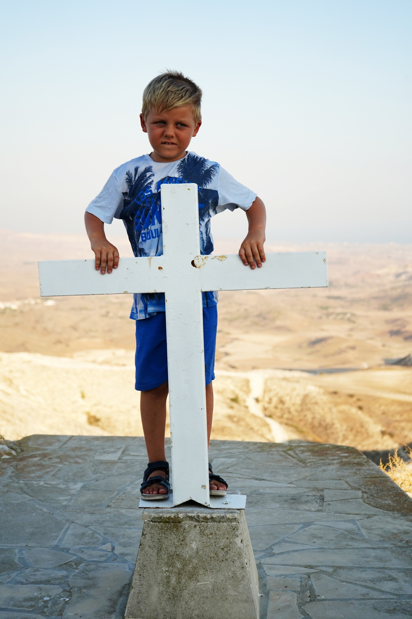 Adam and a cross close to St. Marina church