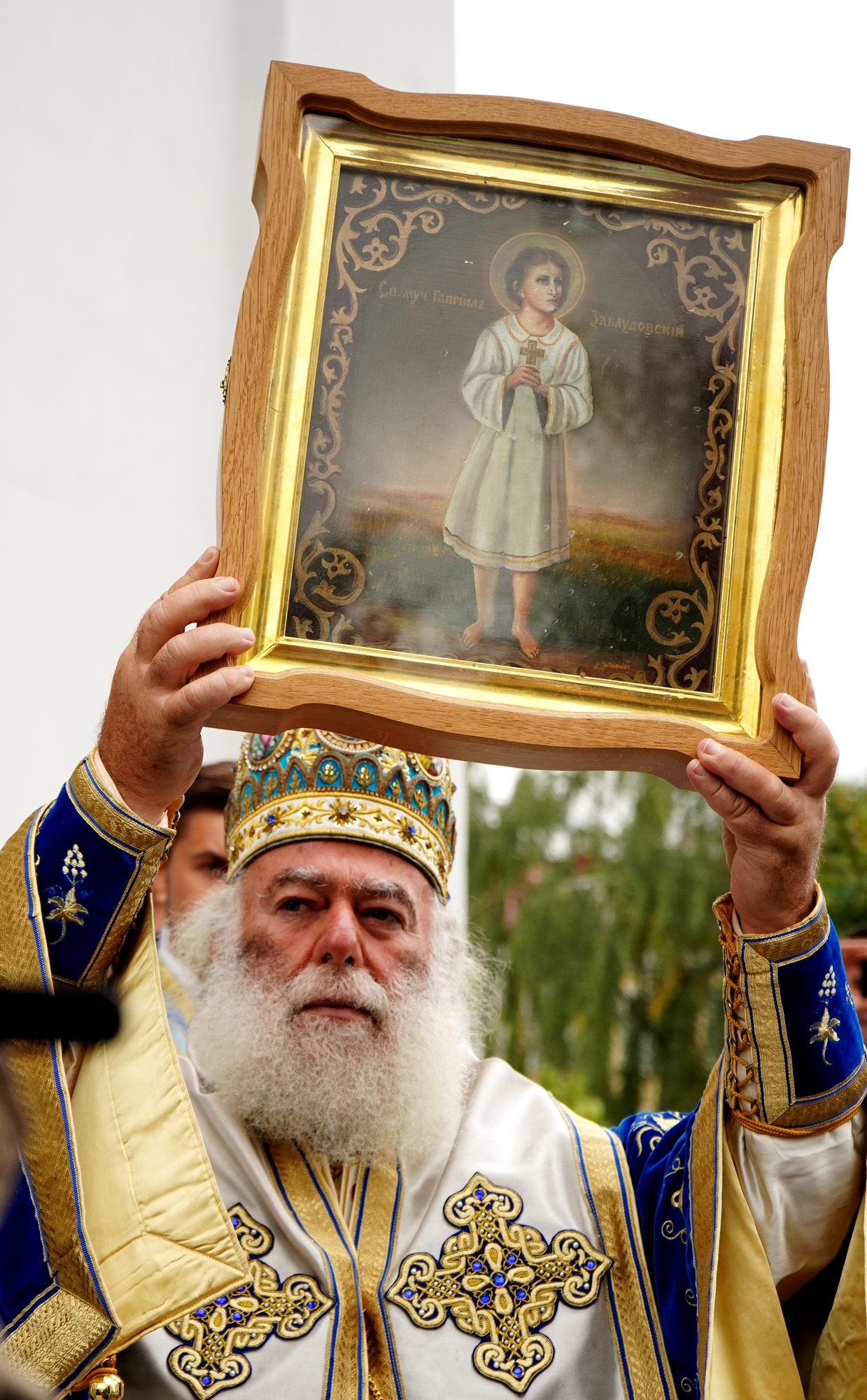 Aleksandrian Patriarch Theodore II with St. Gabriel icon