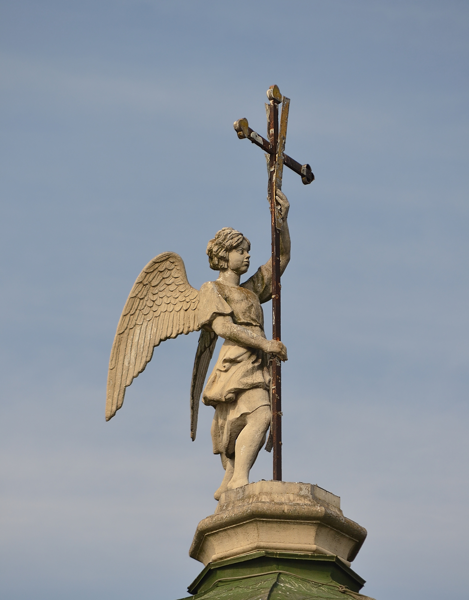 The Church of the Merciful Saviour in Kuskovo: the figure of angel.
