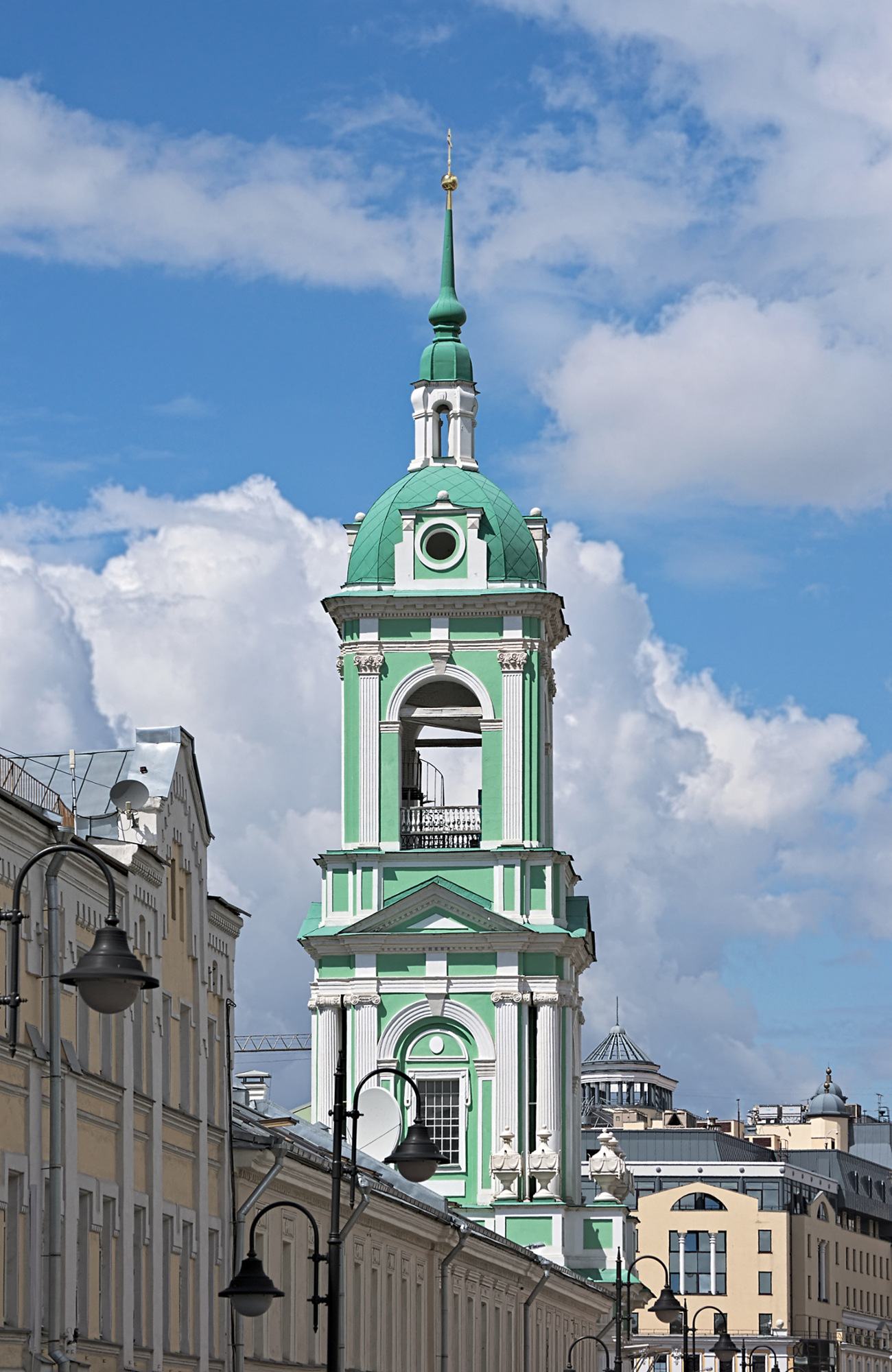 The bell tower of the Church of the Beheading of John the Baptist in Moscow