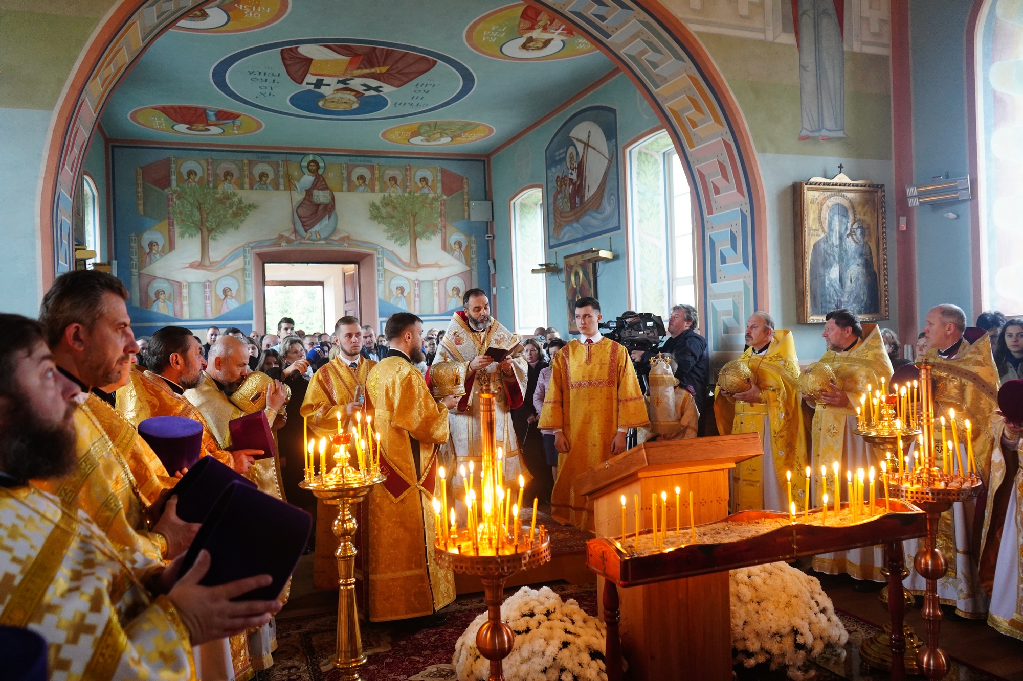 Divine Liturgy in St. Nicholas church in Topilec