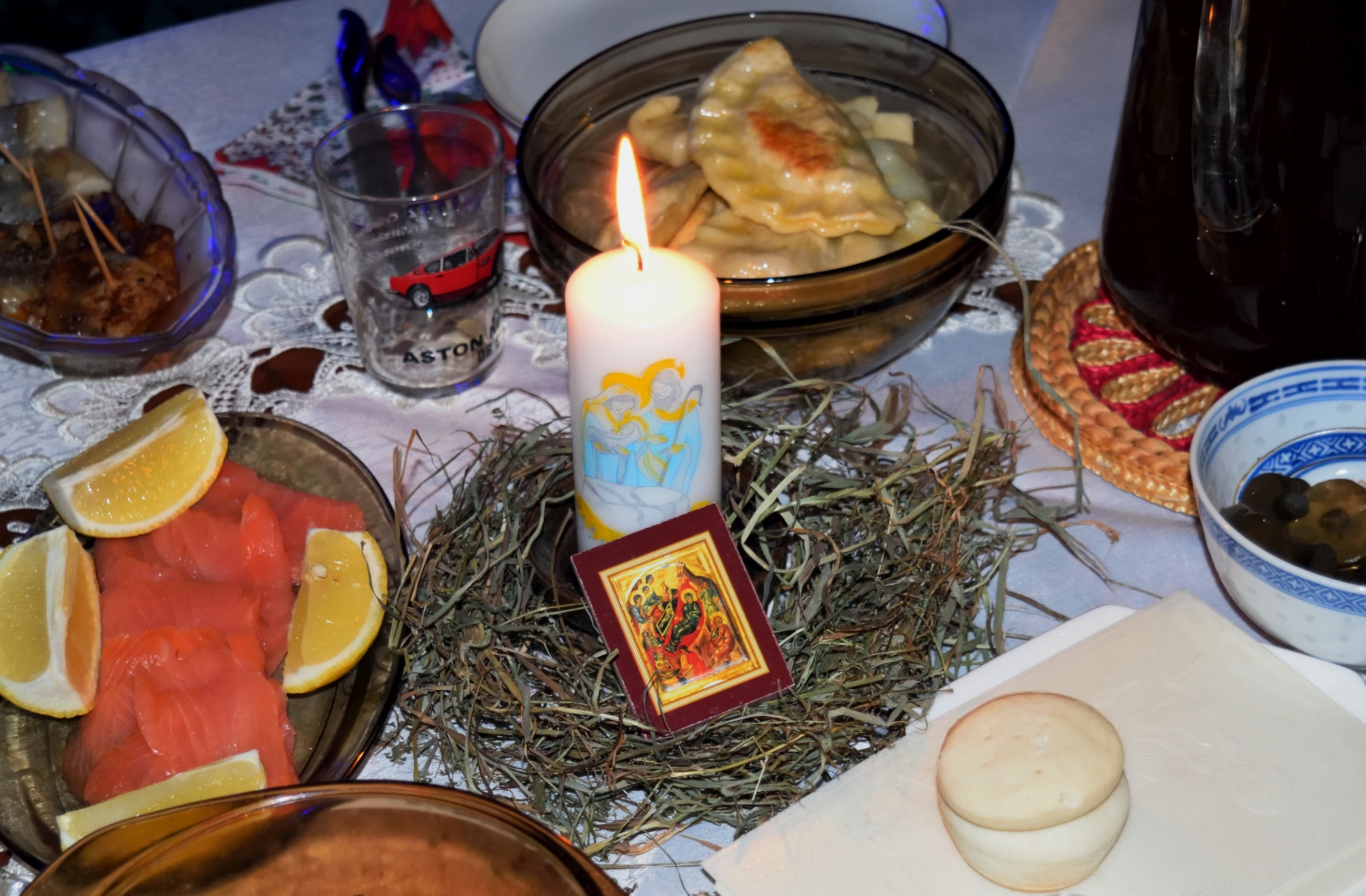 Christmas table at home