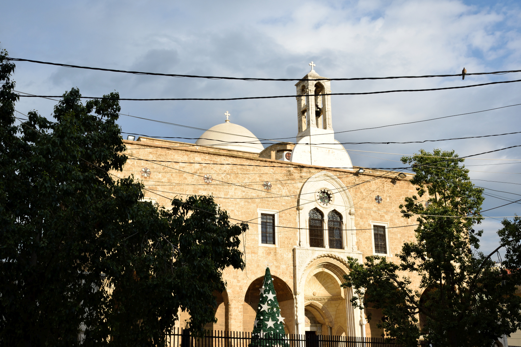 Orthodox cathedral in Tripoli, Christmas time