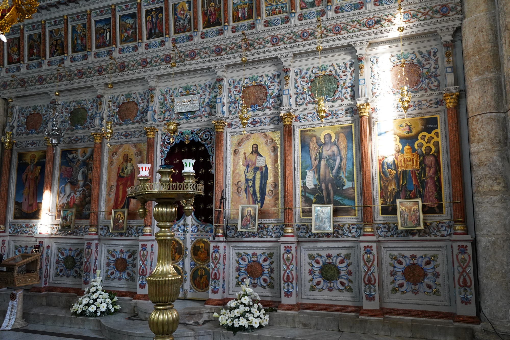 Iconostasis of the church in Greek Orthodox Monastery of St. George Lod  
