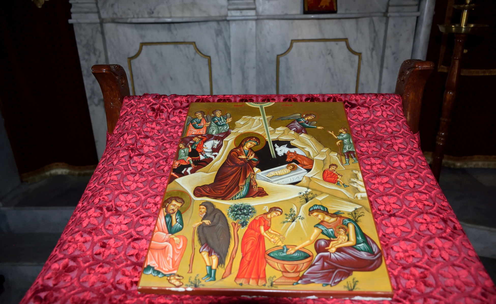 Festal Nativity icon - monastery Sayyidat An-Nouriyeh