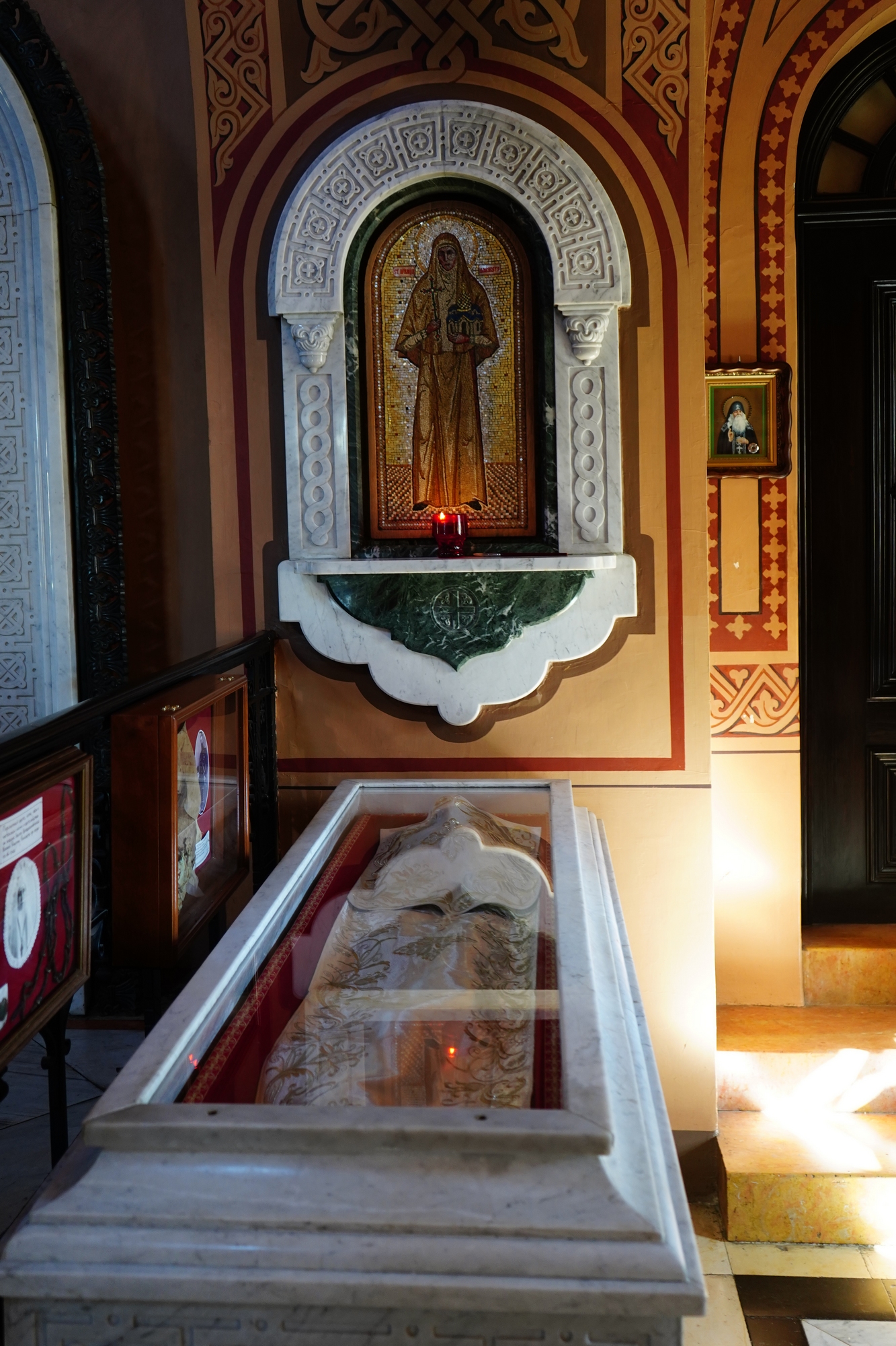 St. martyr Elisabeth relics in St. Marty Magdalene Russian Orthodox church in Jerusalem