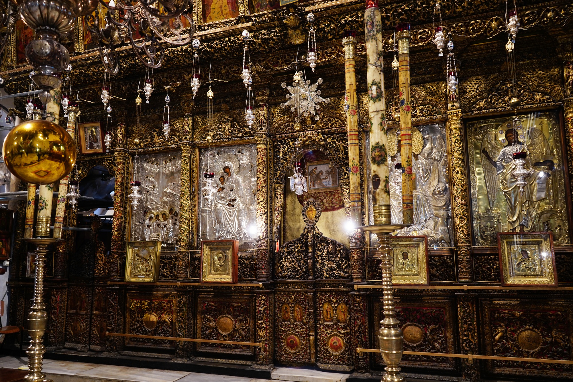Greek Orthodox church in Basilic of Nativity in Betlehem
