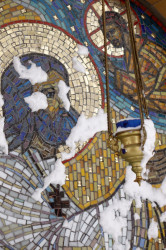 jarek11 
St. Seraphim of Sarov mosaic in bell-tower of the Holy Spirit church in Białystok 
2019-02-14 22:59:24