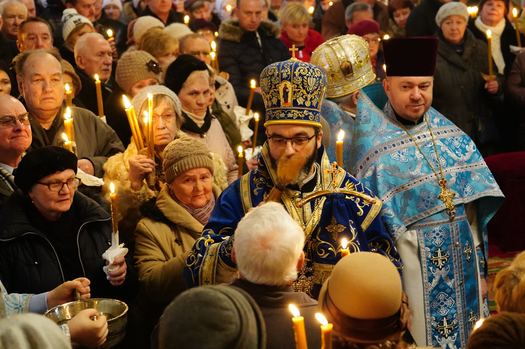 The Meeting of the Lord feast in St. Nicholas Orthodox cathedral in Białystok