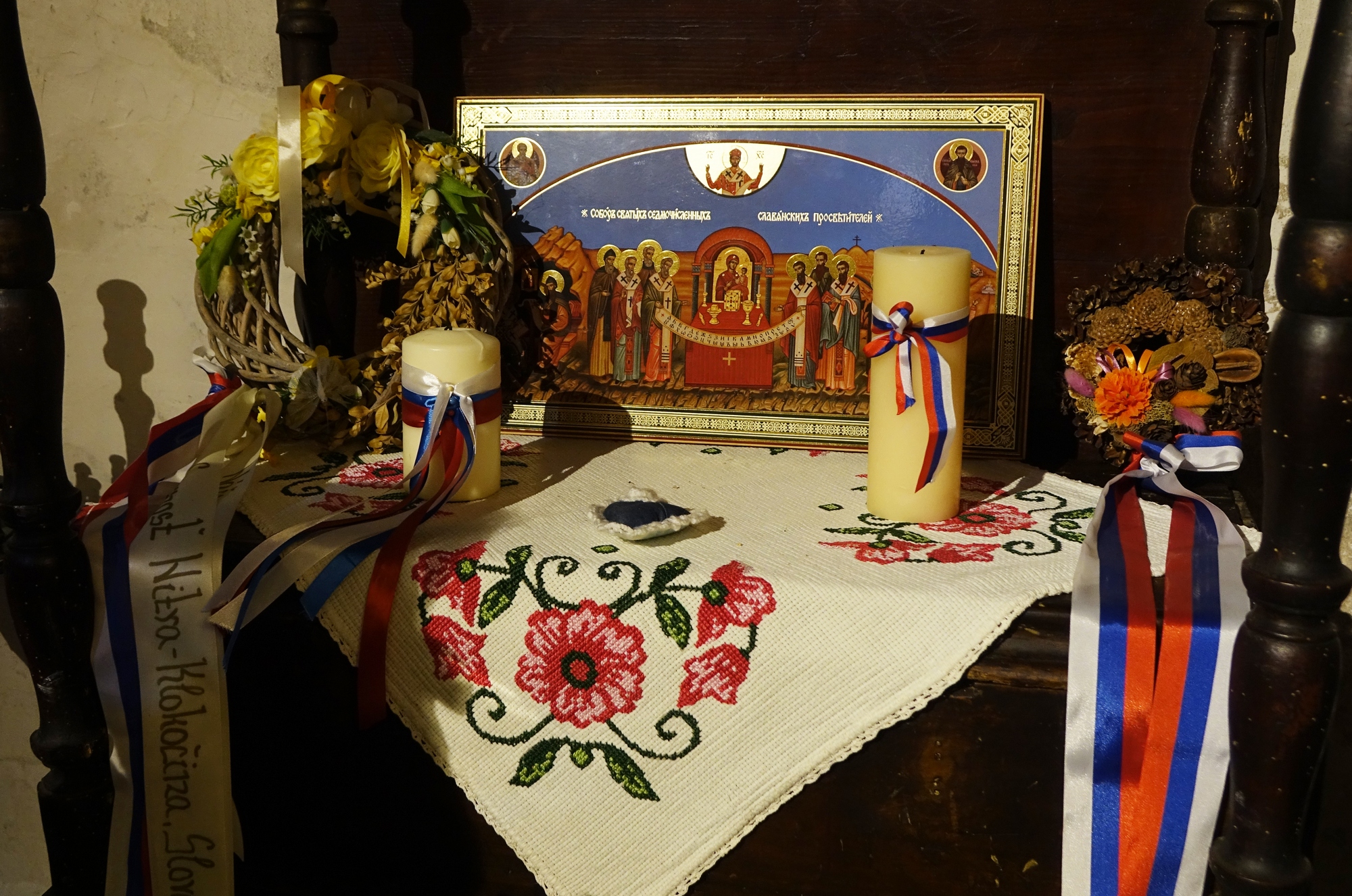 Sts. Gorazd and Angelary relics in Dormition church in Berat Castle