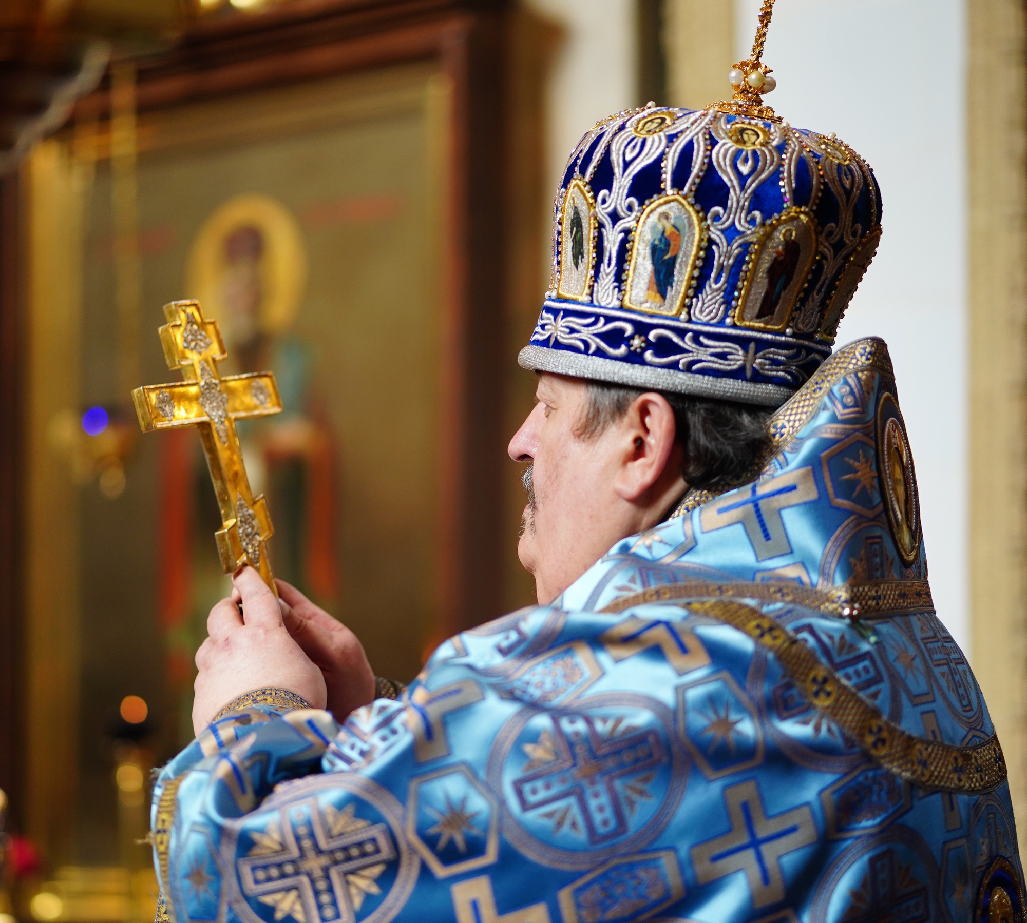Archbishop Abel blessing believers