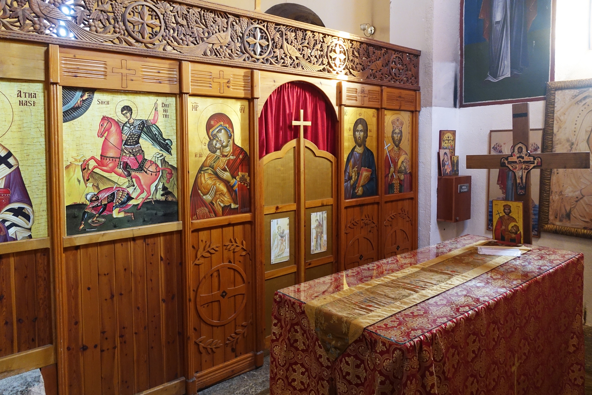 Reliquary of patron saint in St. John-Vladimir Orthodox church