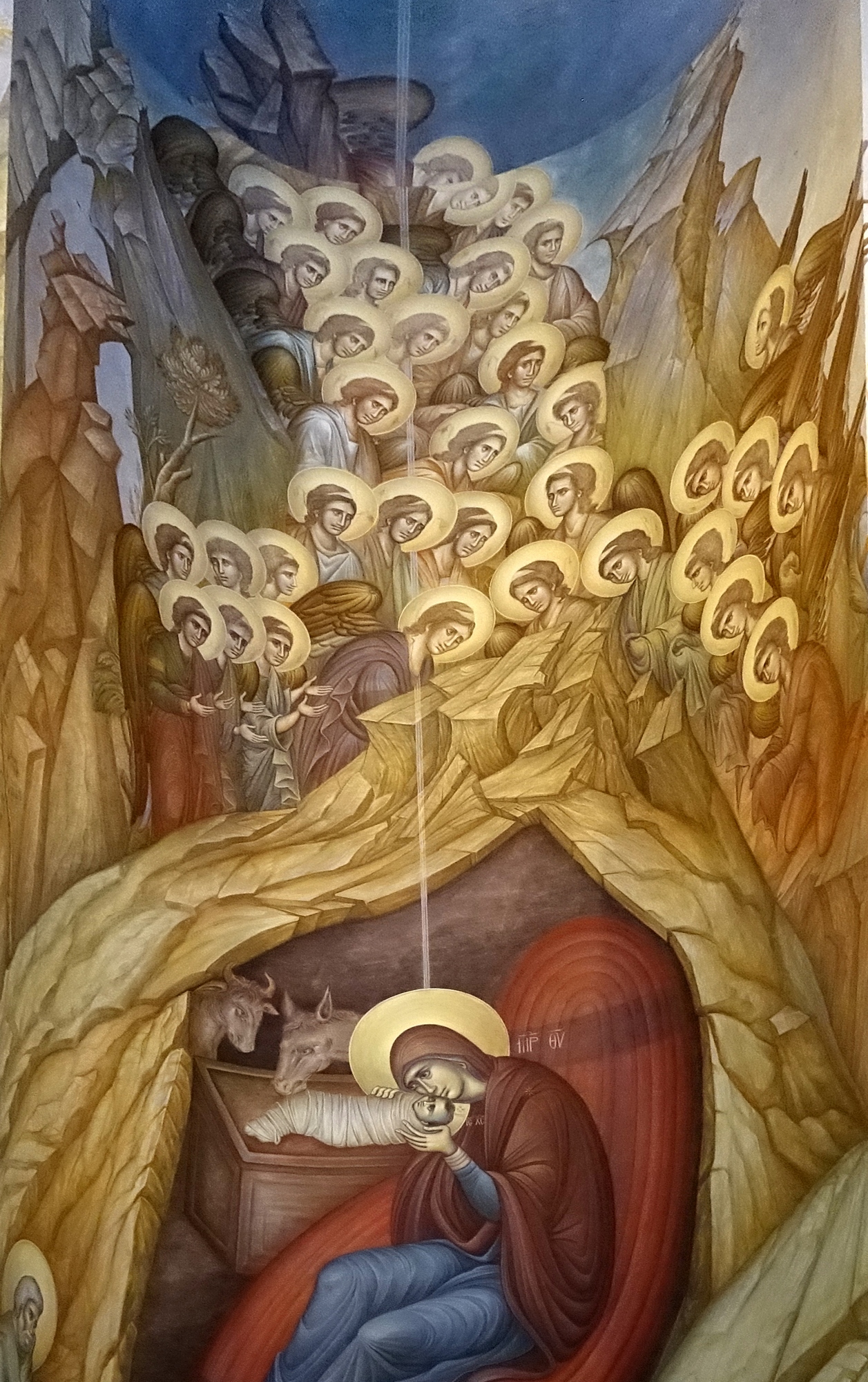 Interesting fresco from Nativity church in Tirana