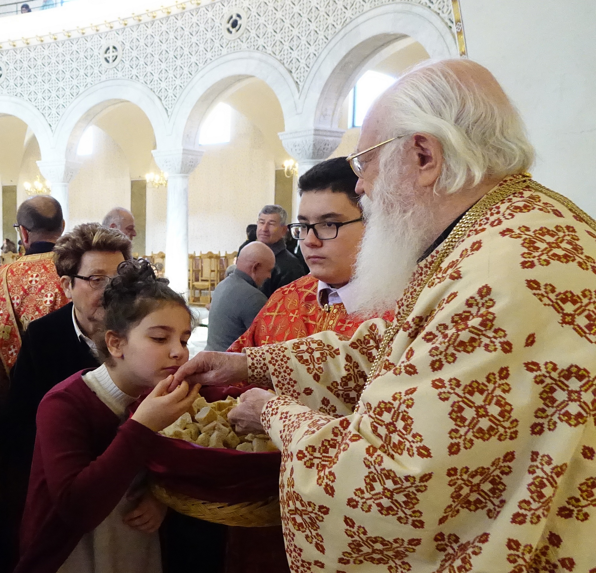 After Divine Liturgy in Ressurection of Christ Cathedral in Tirana