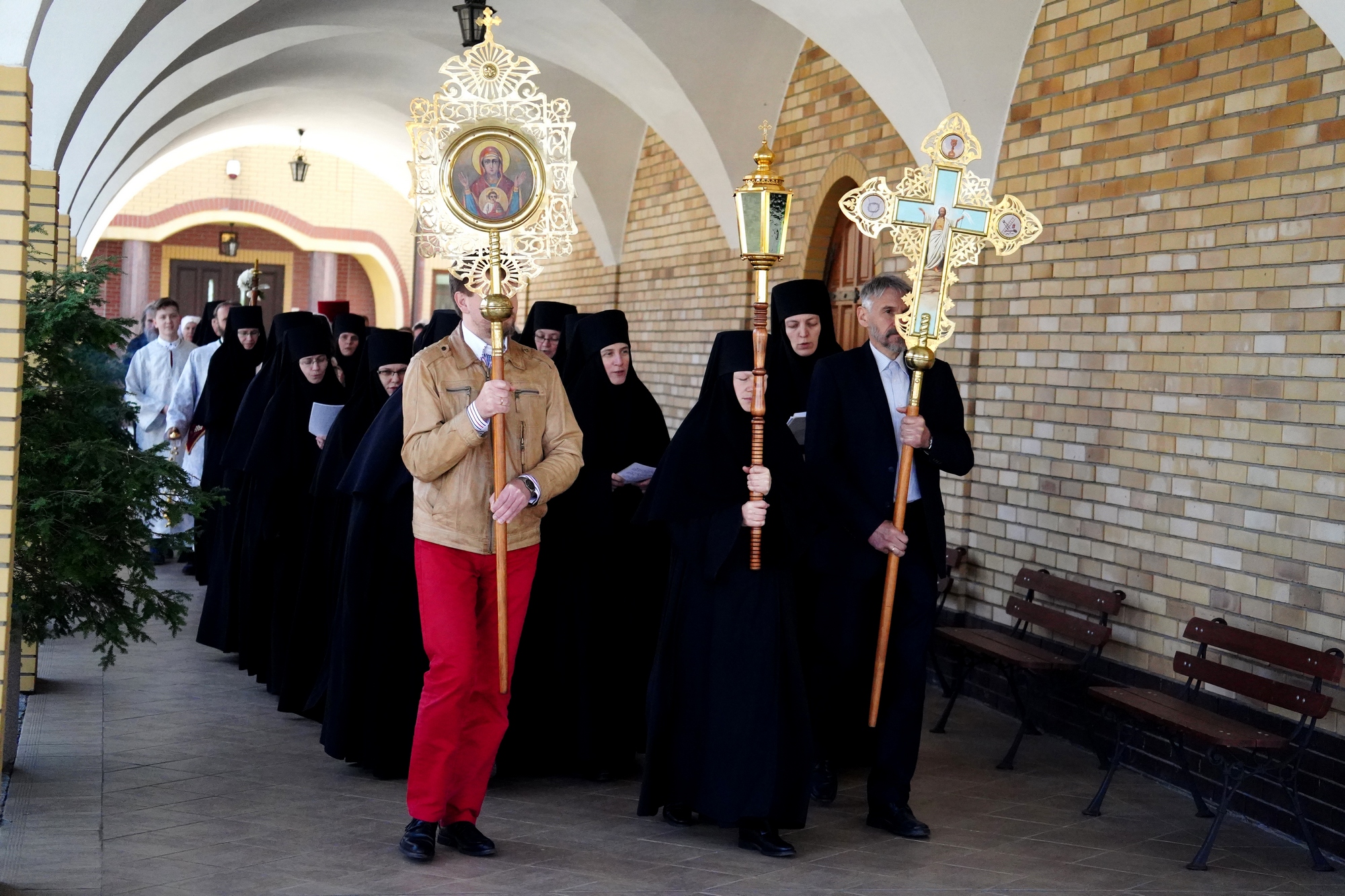 Easter procession in Zwierki Convent...