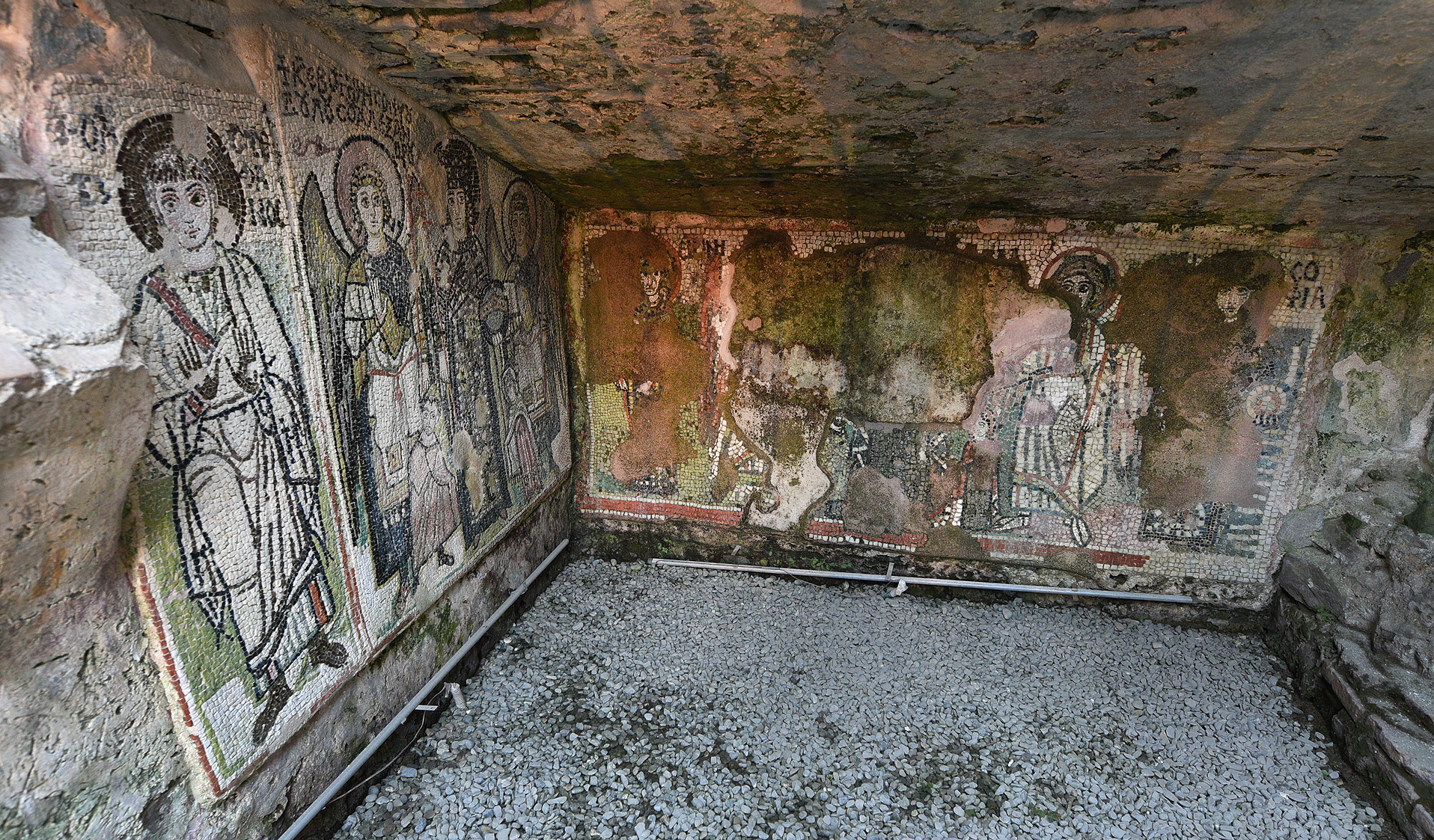 Mosaics at chappel in the Durres Amphiteater