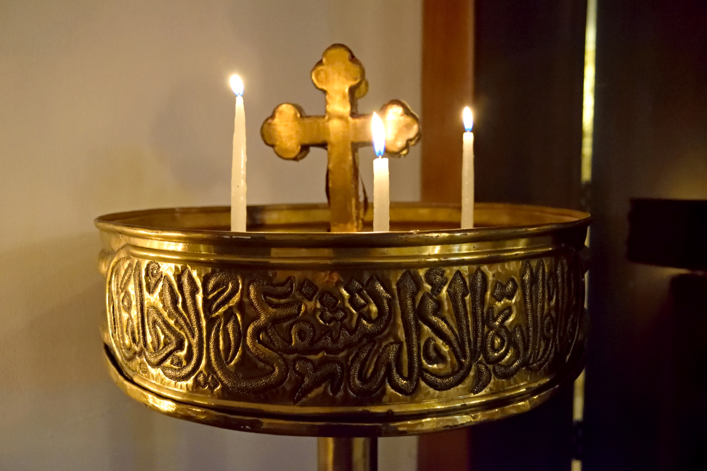 The candlestick in Orthodox church in Kafr Hilda