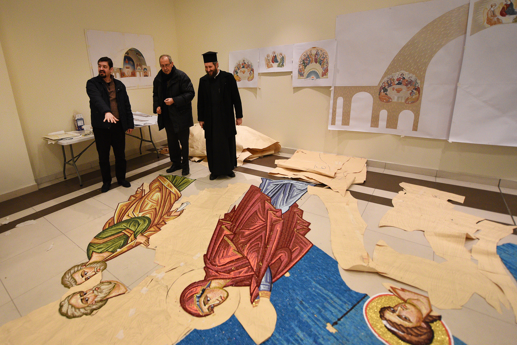 Mosaics for the cathedral in Tirana