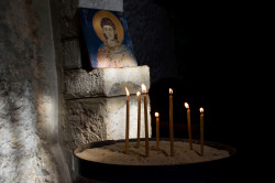 Sheep1389 
Saint Vlachos and candles - Kaftoun monastery 
2019-10-21 10:31:21