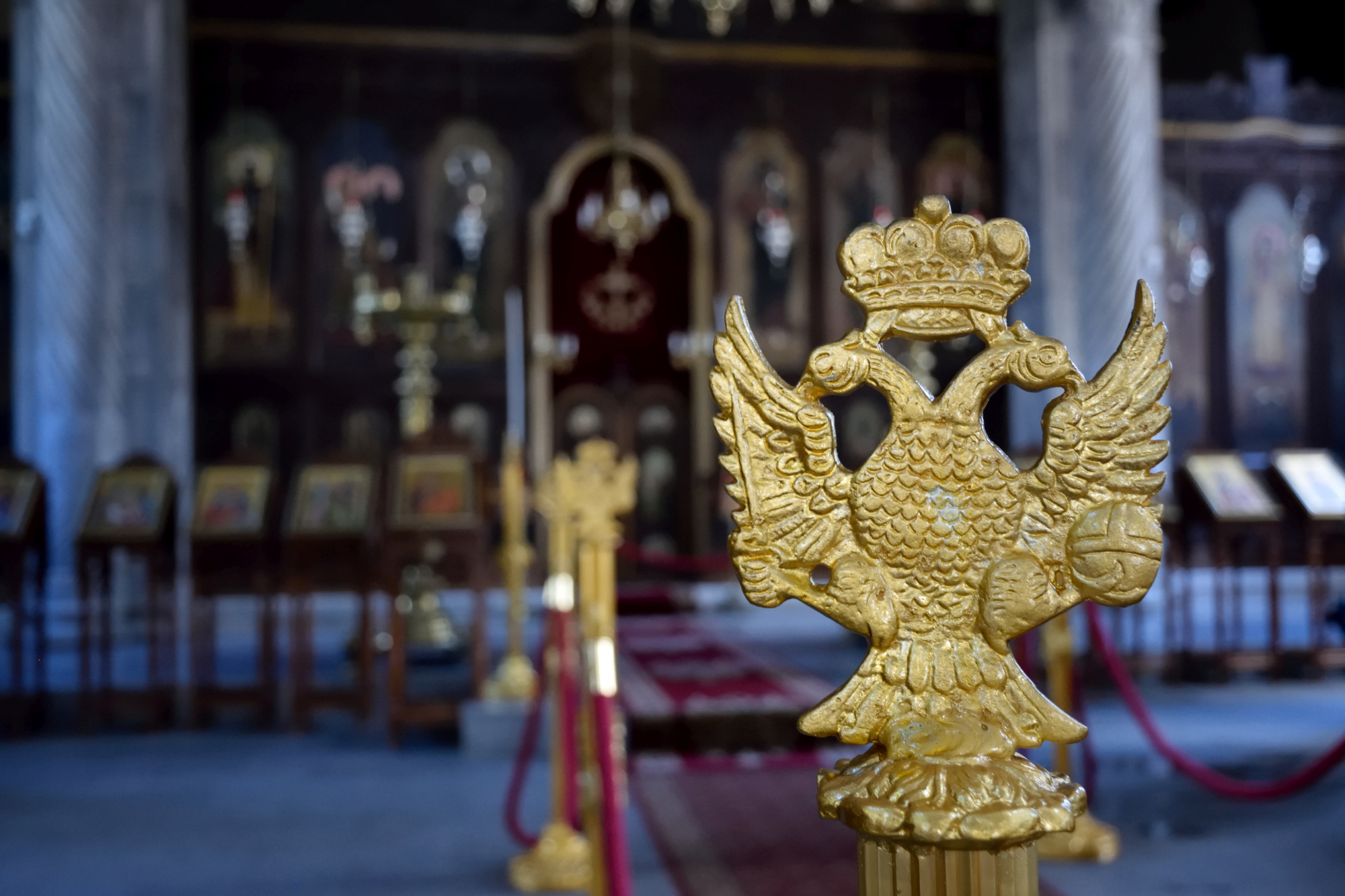 Bizantyjski orzeł w jednej z cerkwi w Burgas