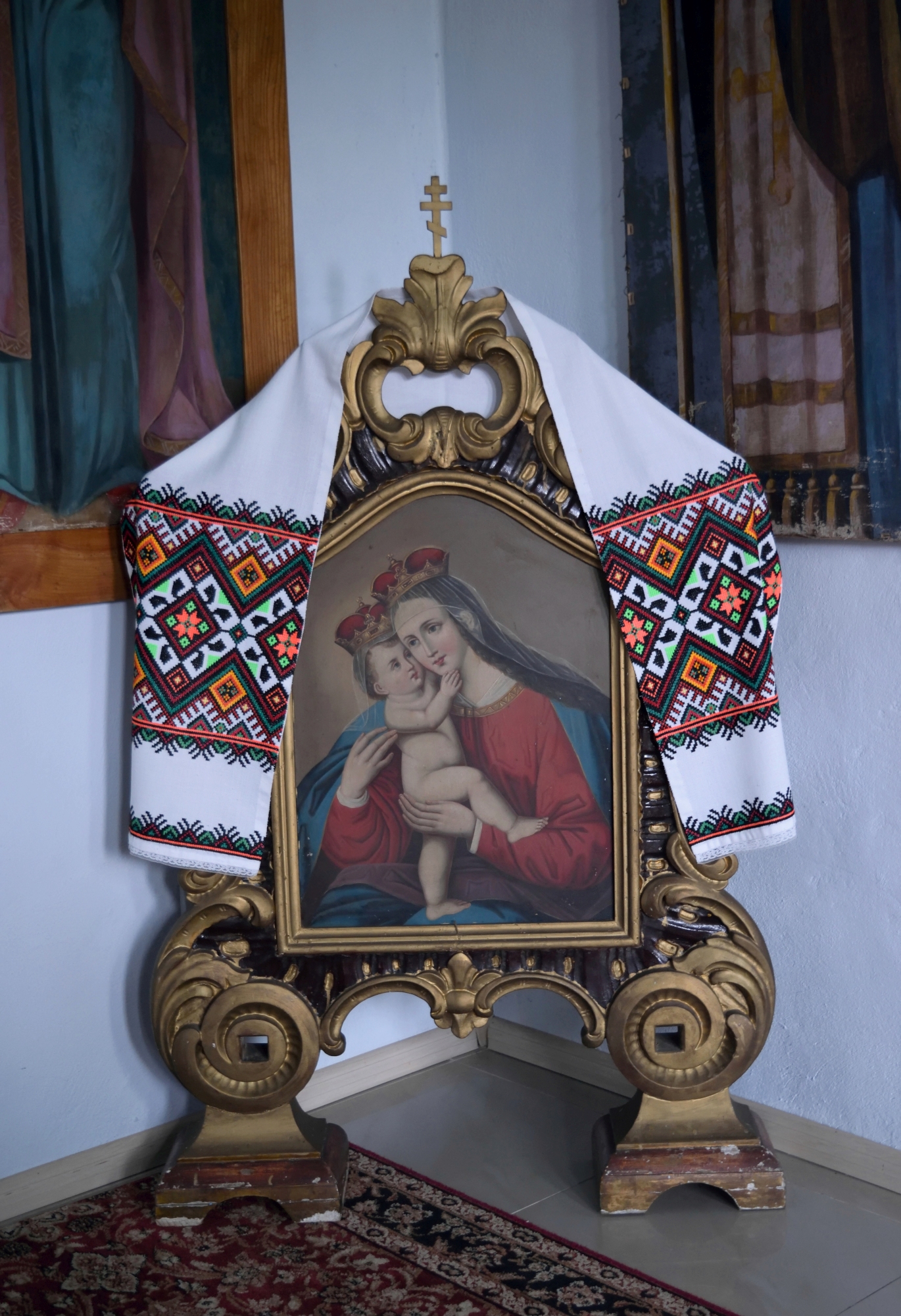 Feretron Bogurodzicy w jednej z cerkwi na Łemkowszczyźnie