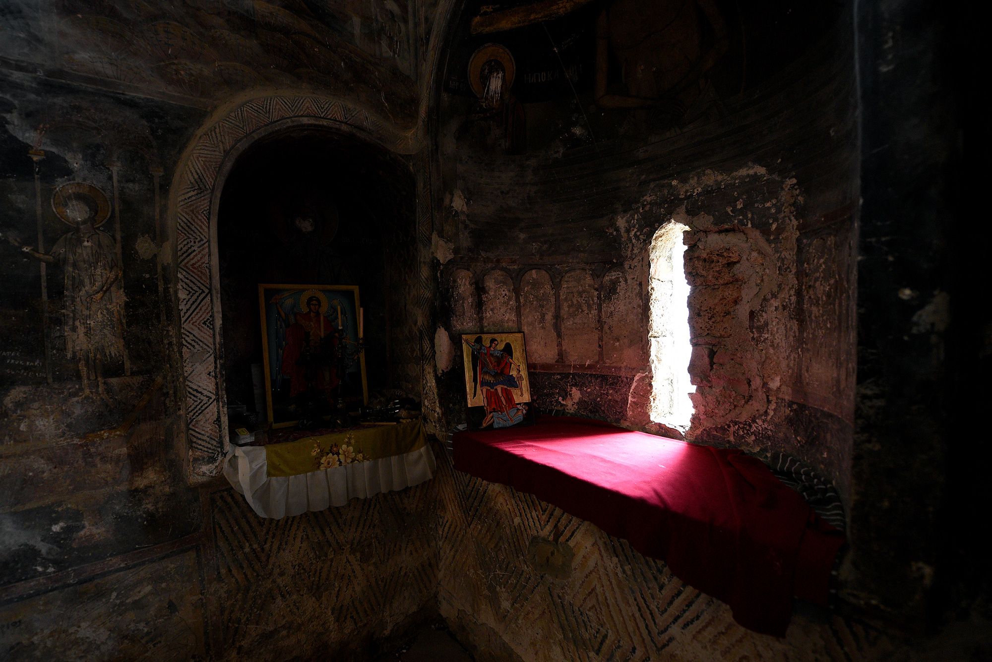 Archangels Orthodox church in Voskopoje