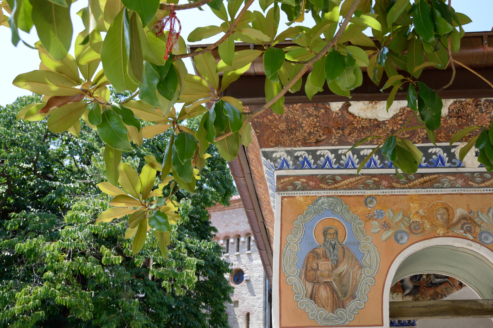 Fresco of st. Matthew in Bachkovo monastery
