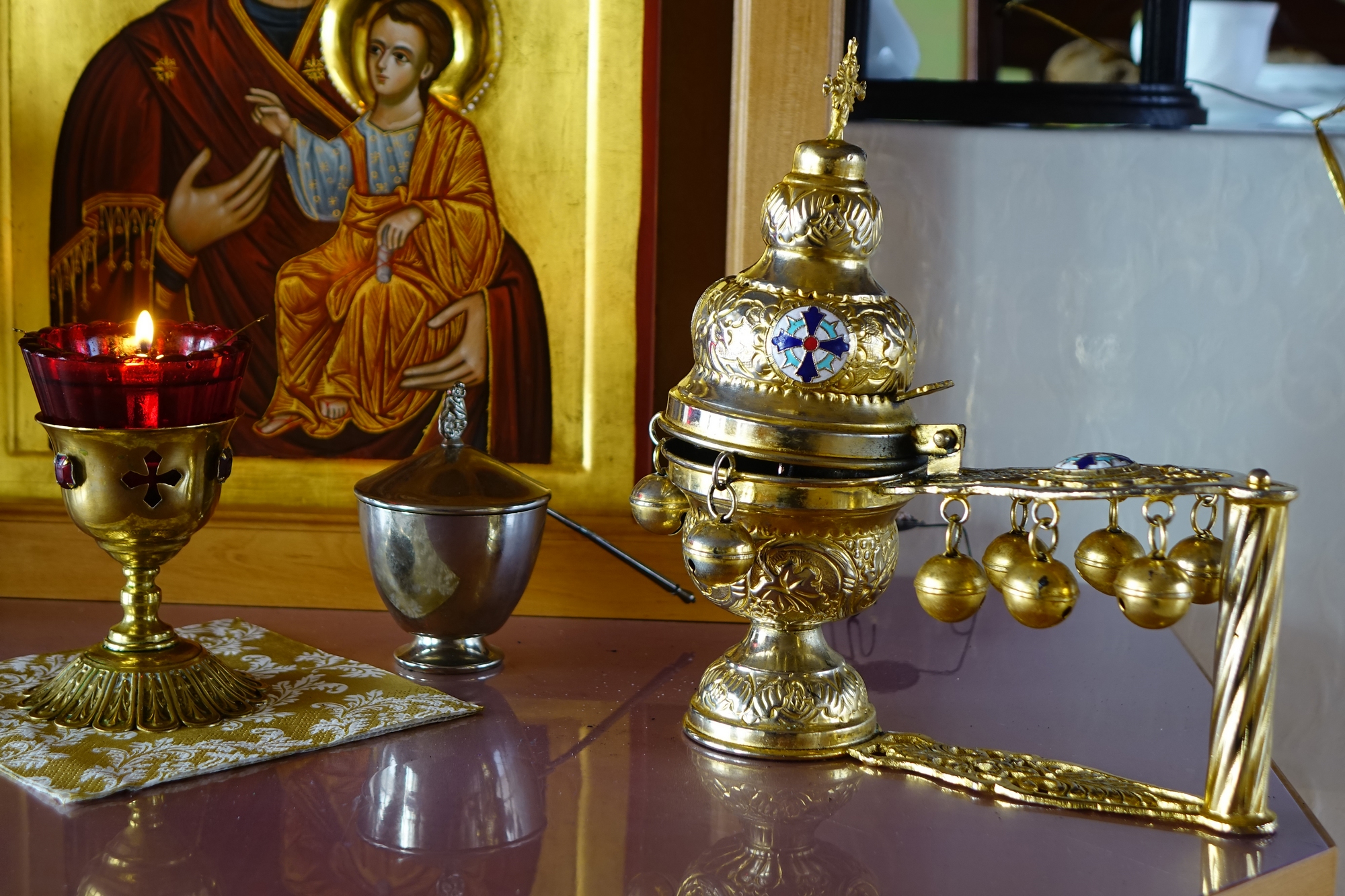 In refectory of Grabarka Convent