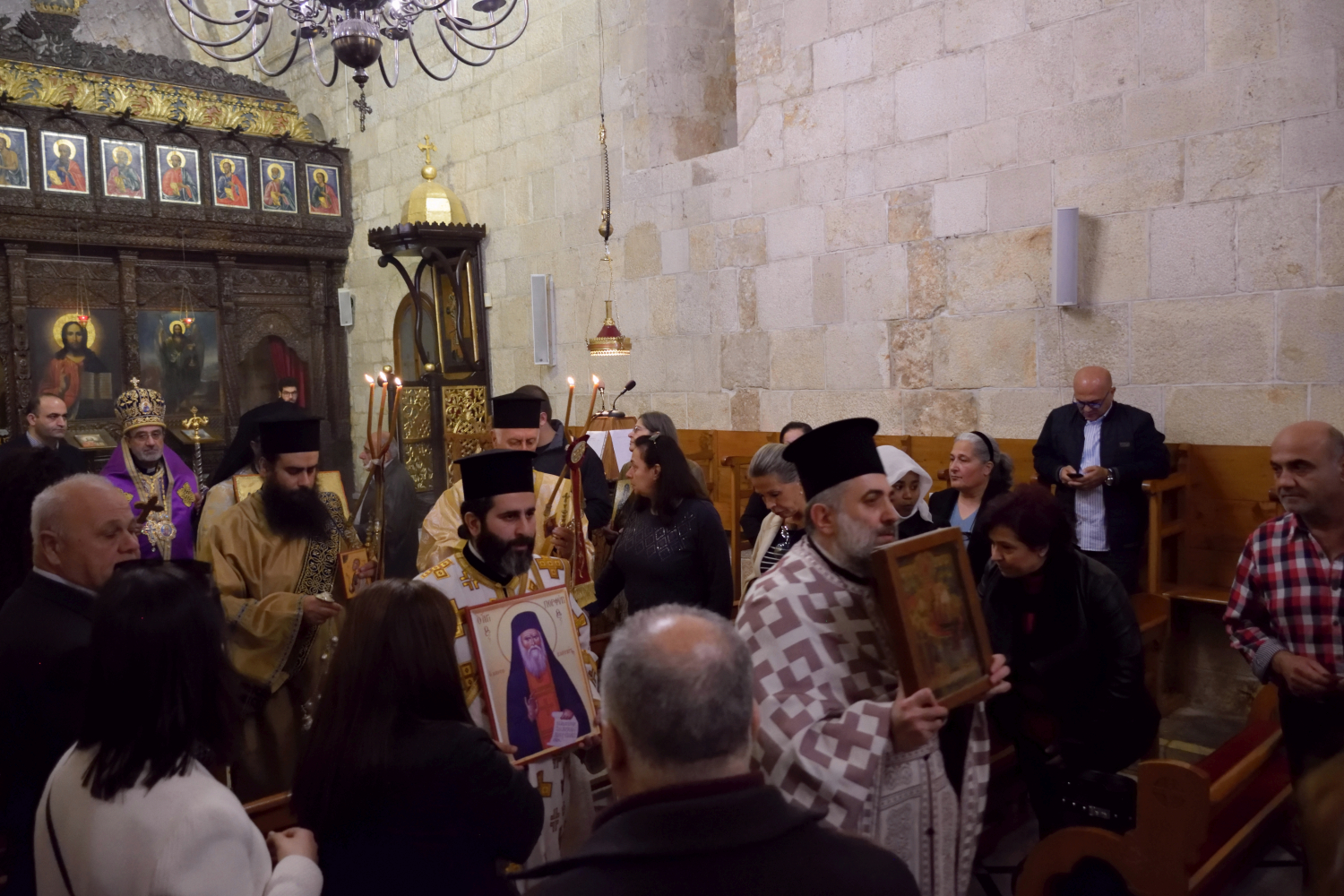 Procesja z ikona w Niedzielę Prawosławia, monaster Balamand 2020