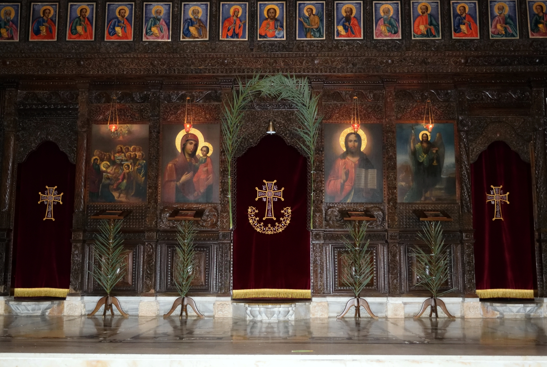 Ikonostas na Niedzielę Palmową w Balamand 2019