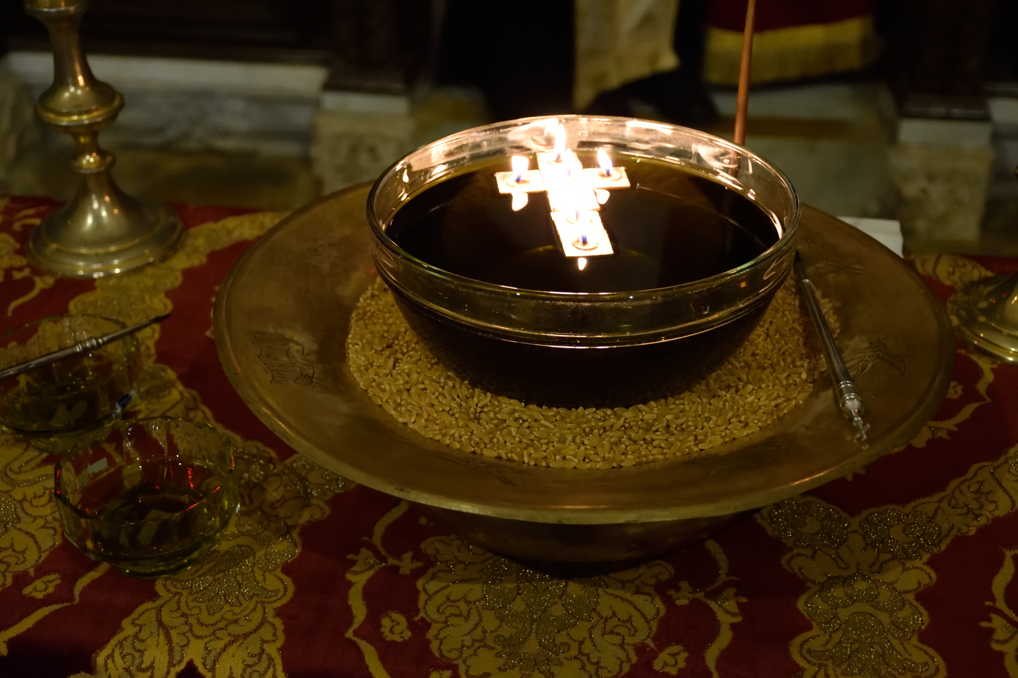 Great Wednesday - holy oil for anointment, Balamand