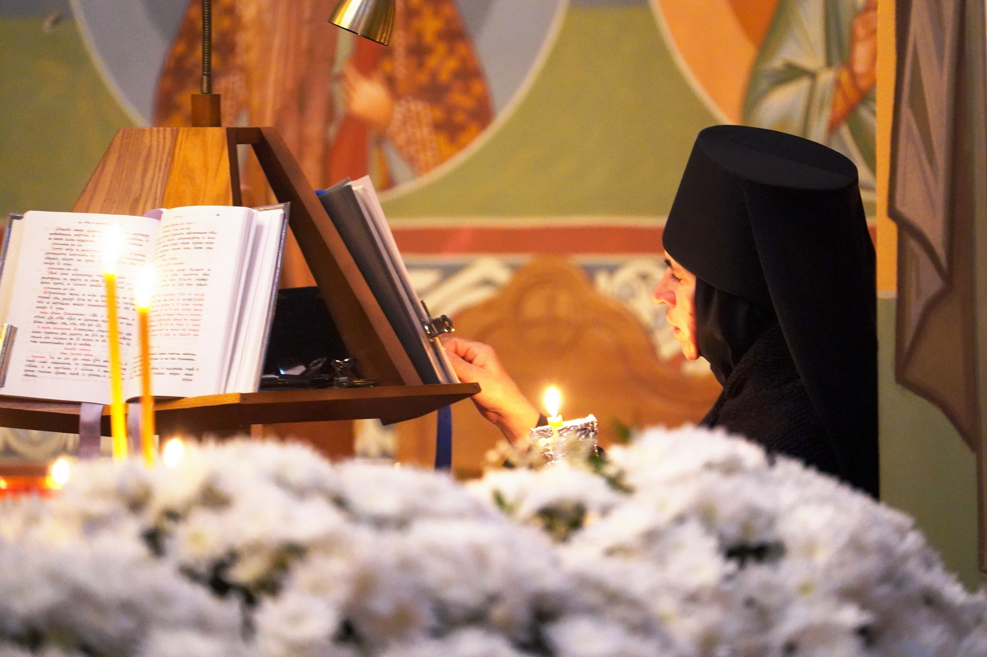 Great Friday in Zwierki Convent (Christ burial service)