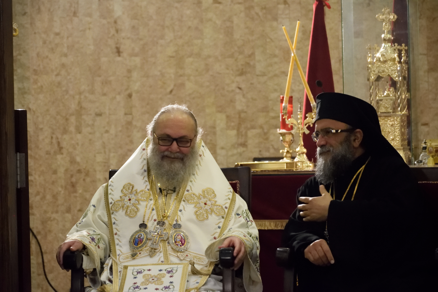 Rozmowa - patriarcha antiocheński Jan i metropolita Akkaru Bazyli