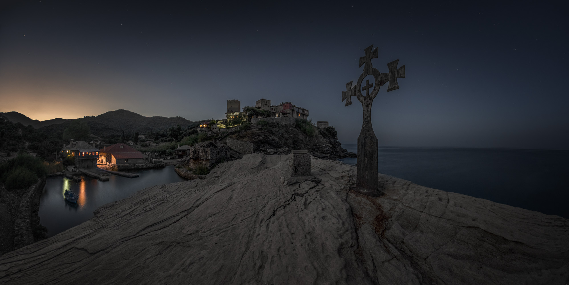 Ayion Oros.  Late evening over Pantokratoros. 19 IX 2017