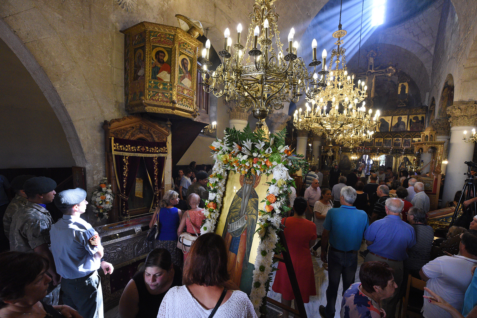 Feast at St Neophytos Monastery, near Paphos