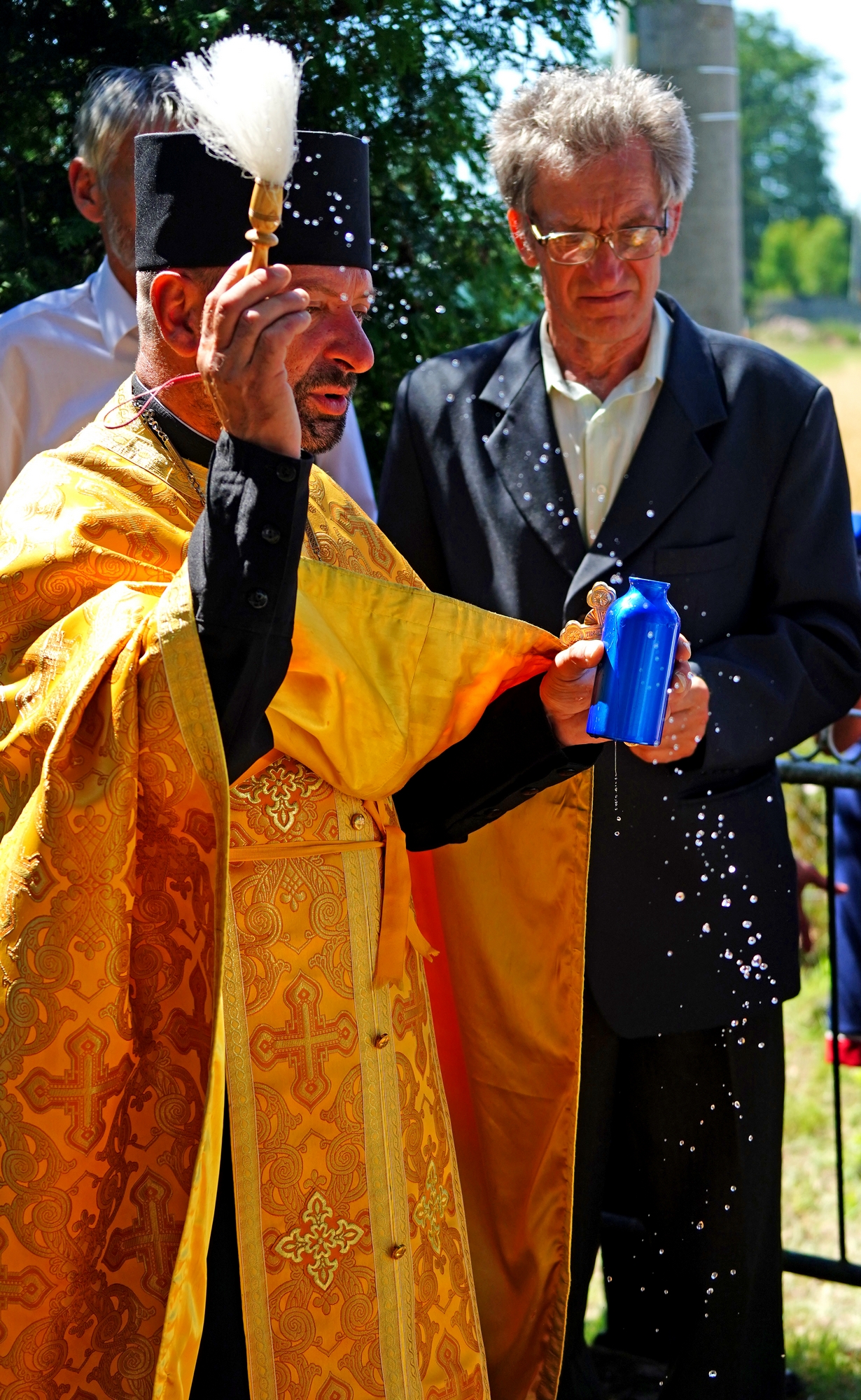 The prayer at Podlasie Martyrs grave close to Zanie village