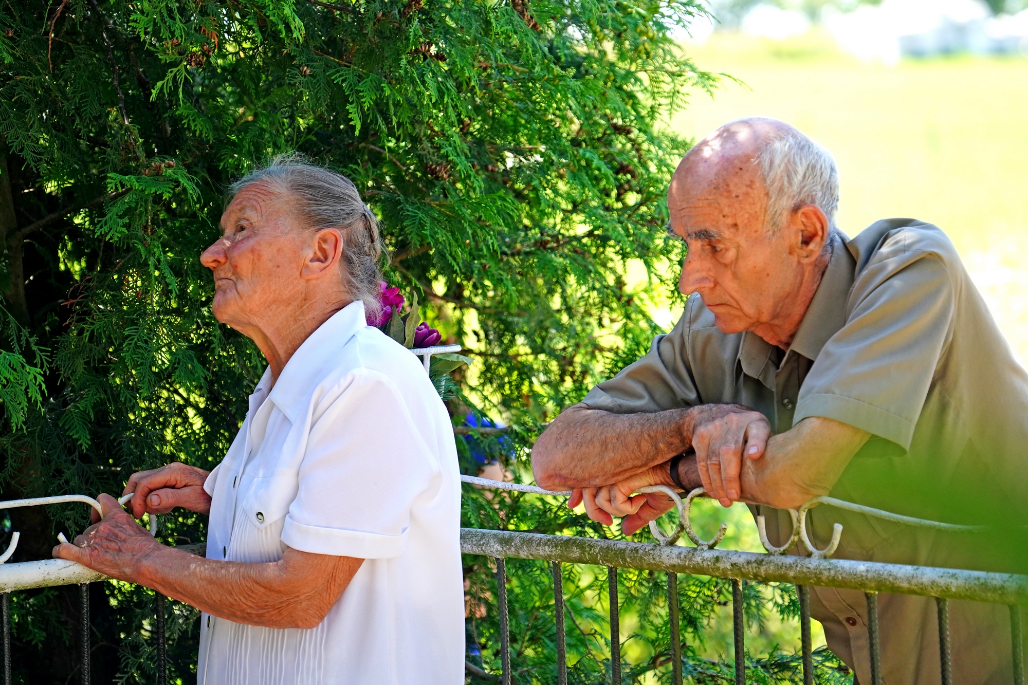 The prayer at Podlasie Martyrs grave close to Zanie village