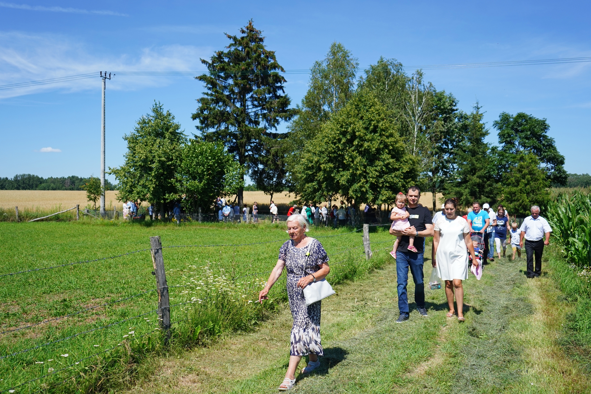 After the prayer at Podlasie Martyrs grave close to Zanie village