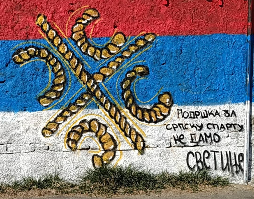Support for Serbian Sparta. We do not give shrines!